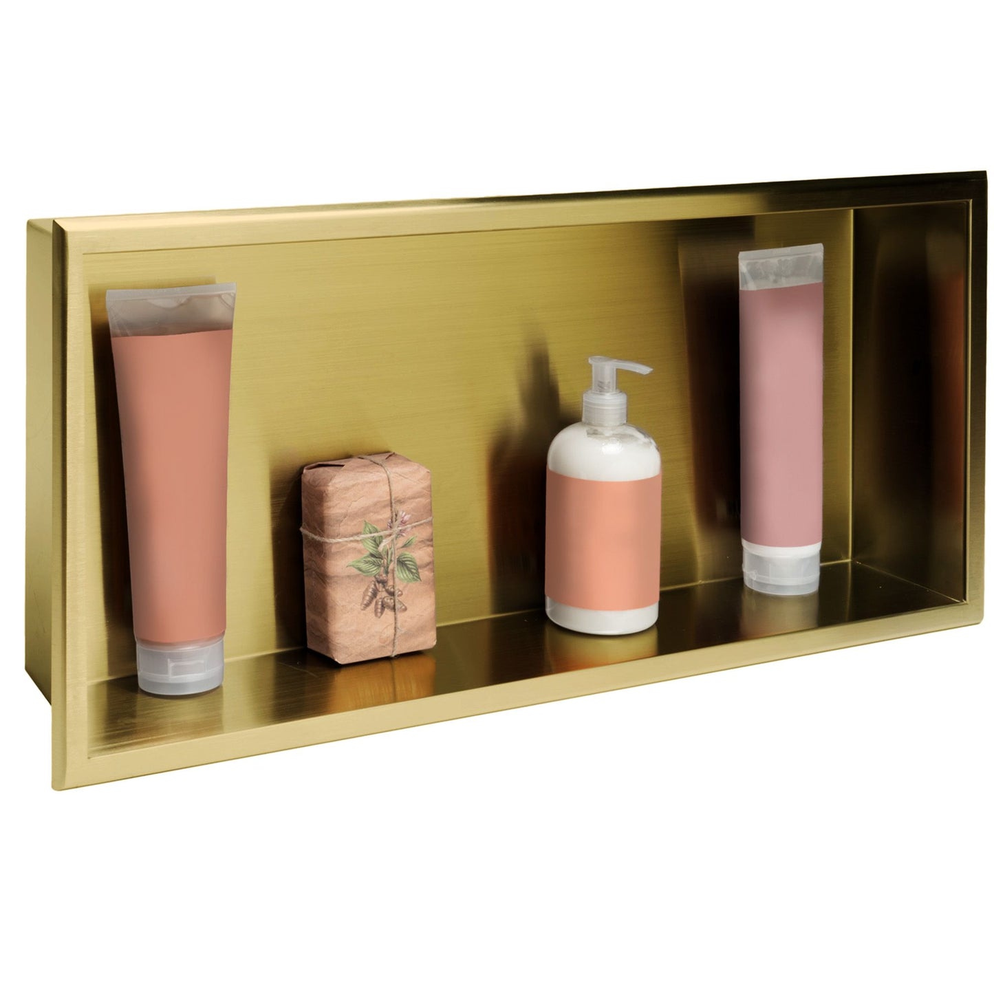 bathroom shelf 30x60 gold brush 2