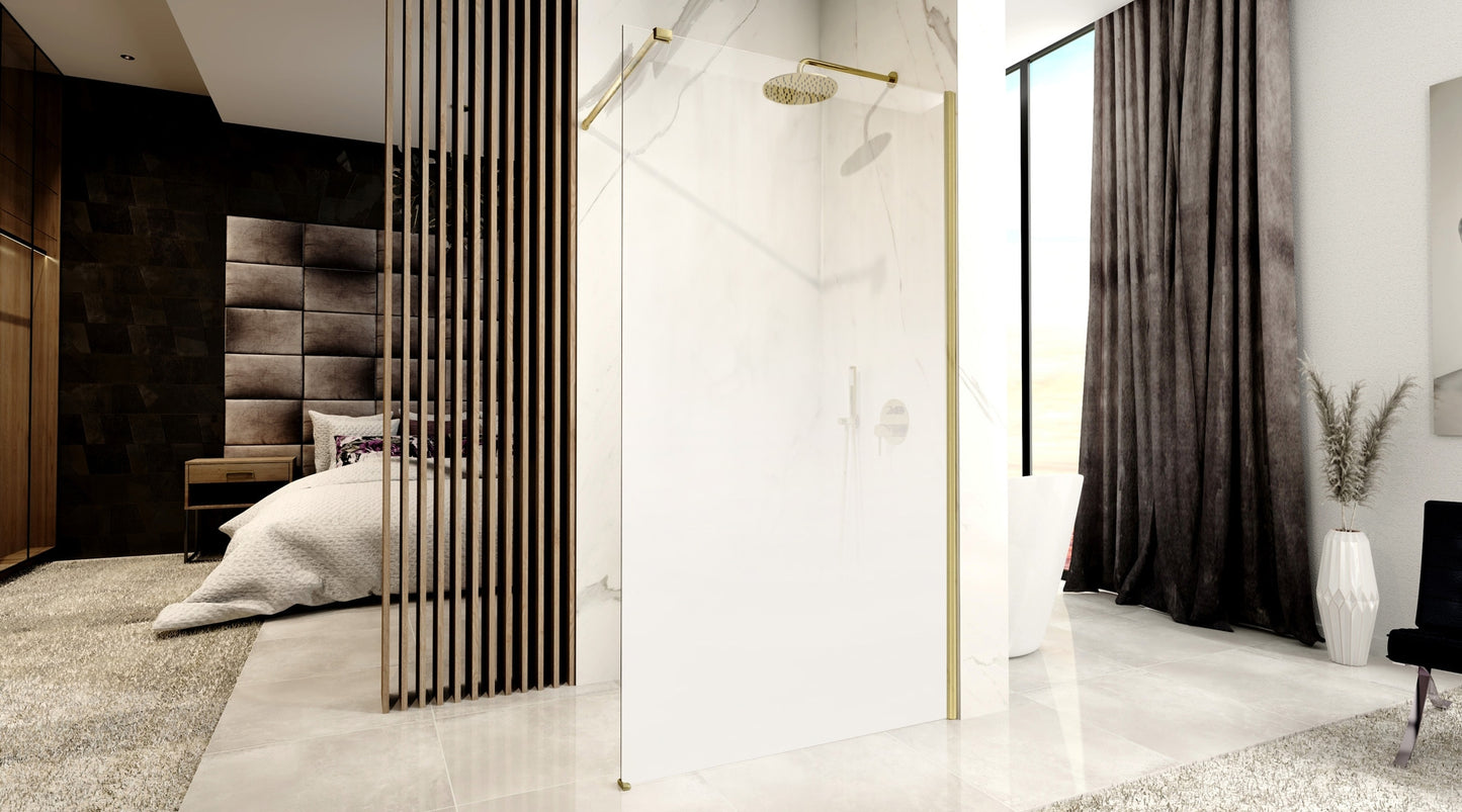 Duschwand Rea Aero Ombre Gold Brush/White 100 6