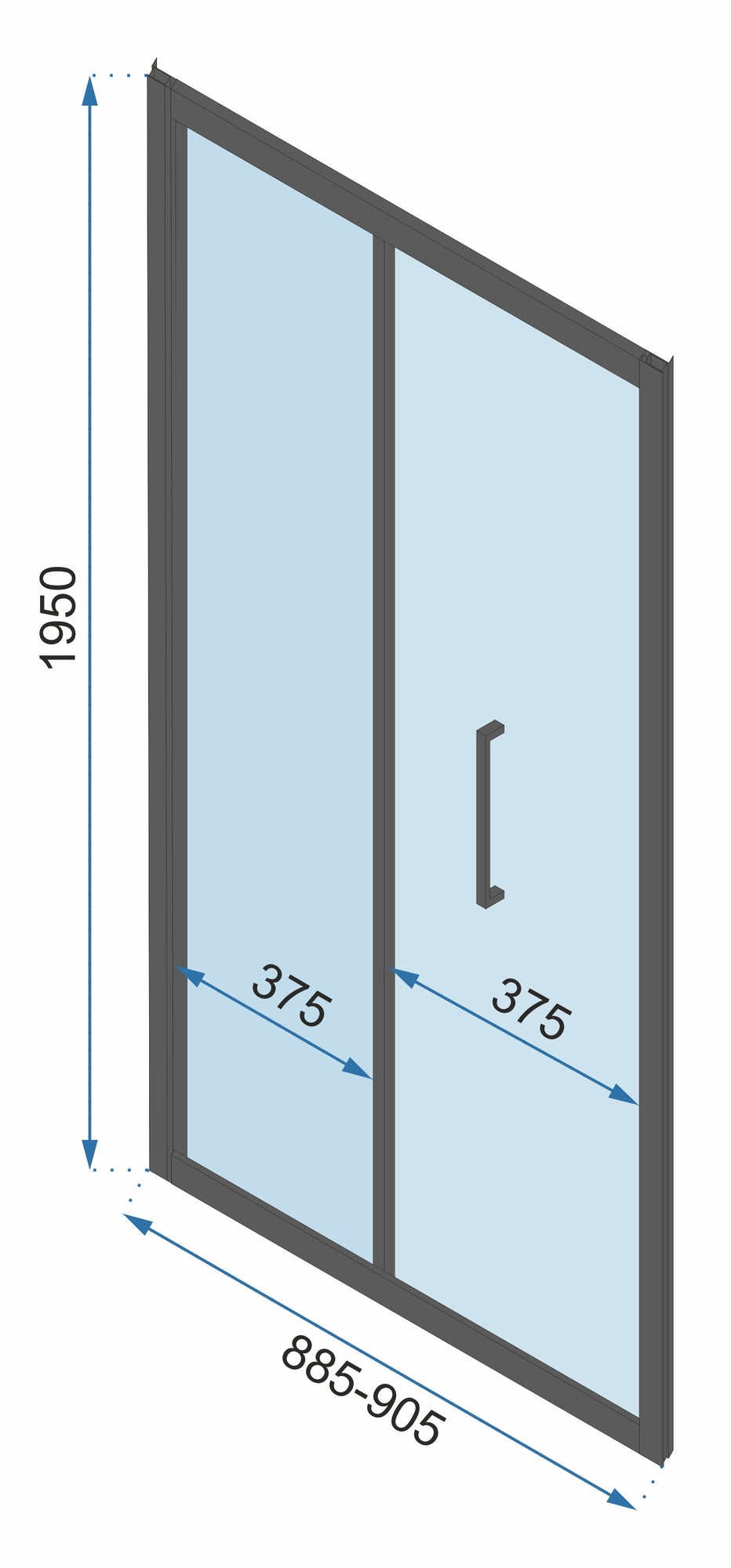 Eckdusche Rapid Fold 100 x 100 7