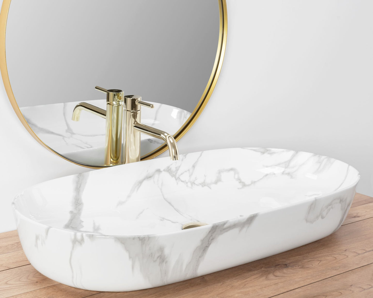 Aufsatzwaschbecken REA CLEO 81 Shiny Marmo 3