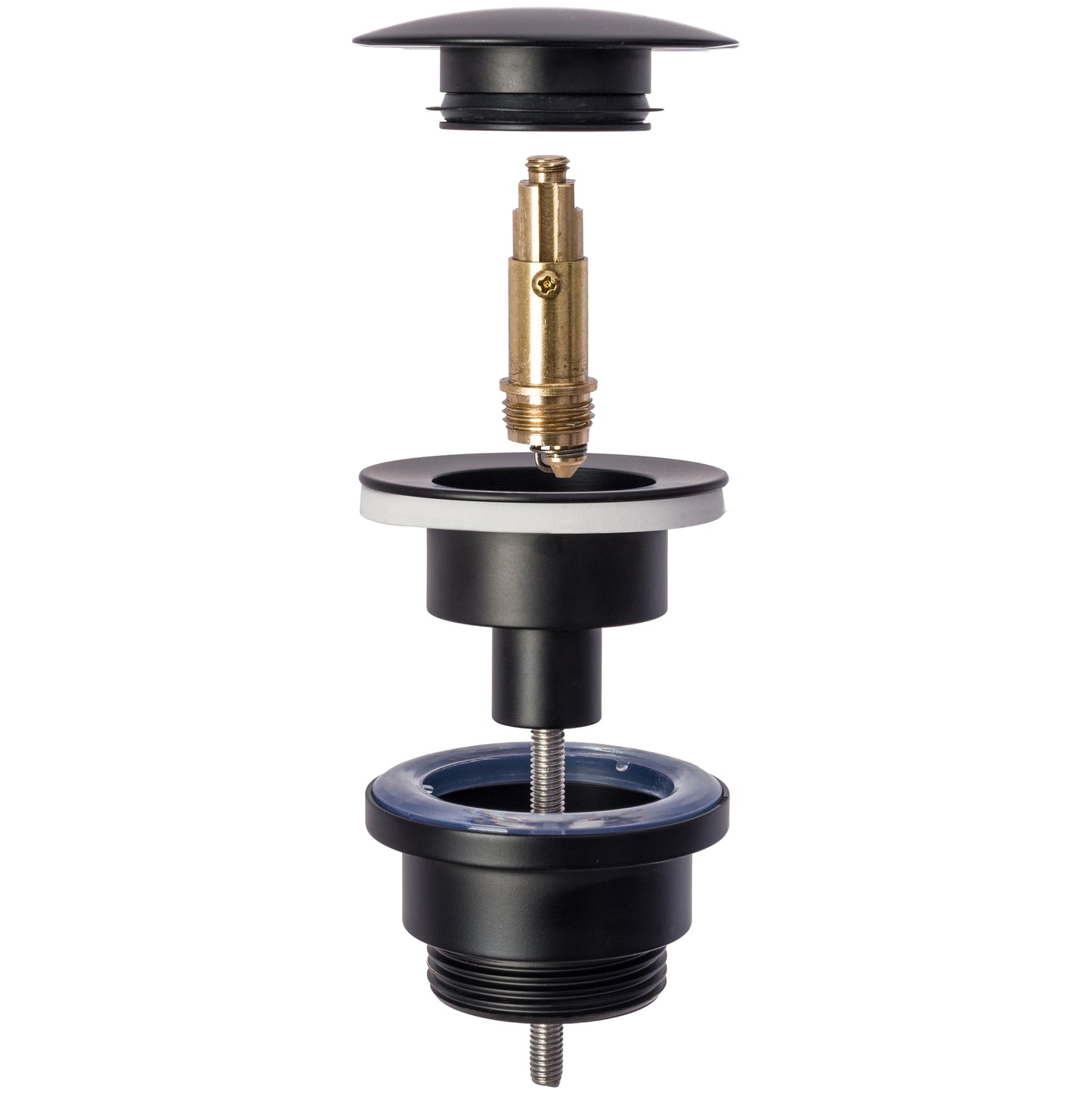 Waschbecken-Siphon Klik-Klak Universal Rea Schwarz Matt 4