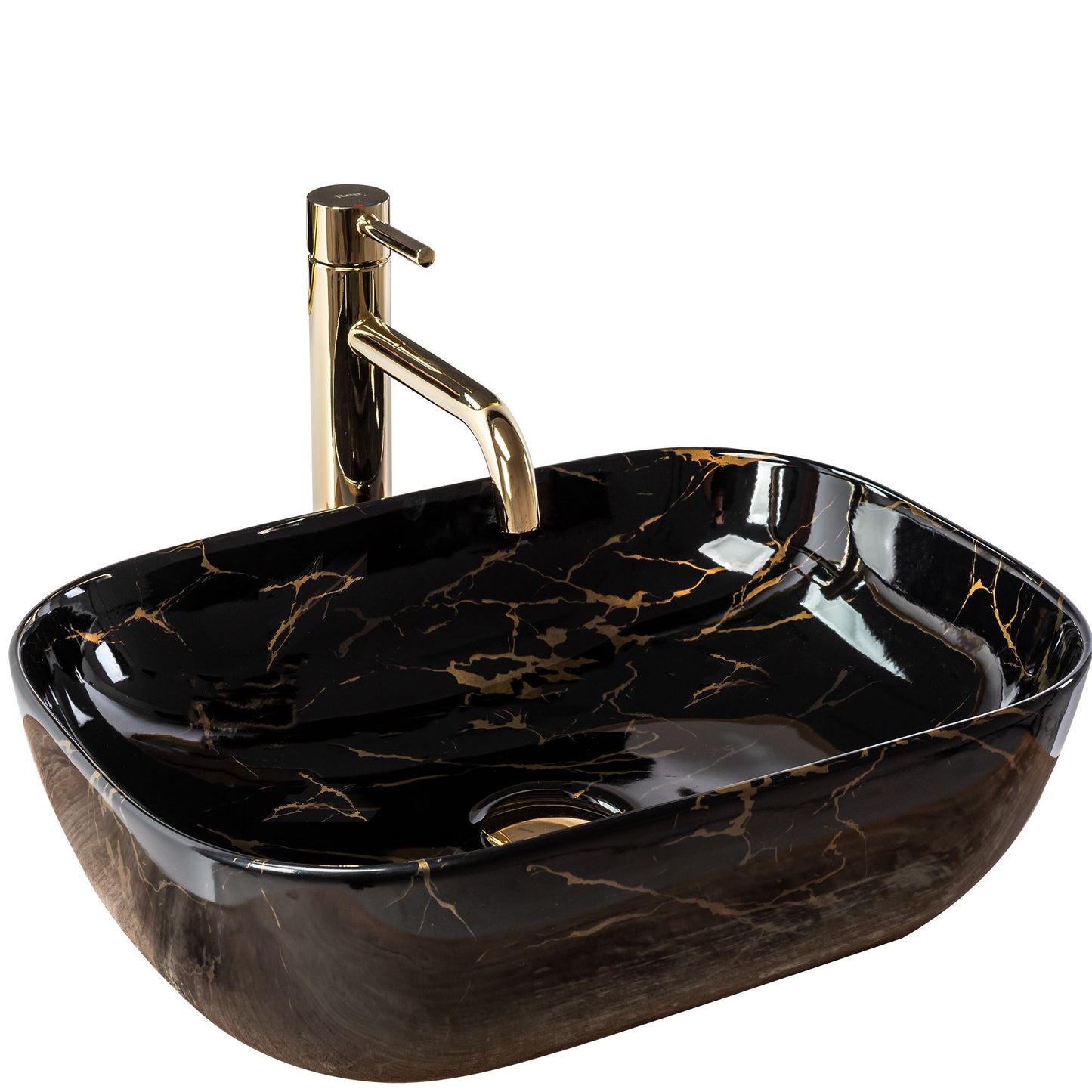 Aufsatzwaschbecken Rea Belinda Black Marble shiny 1