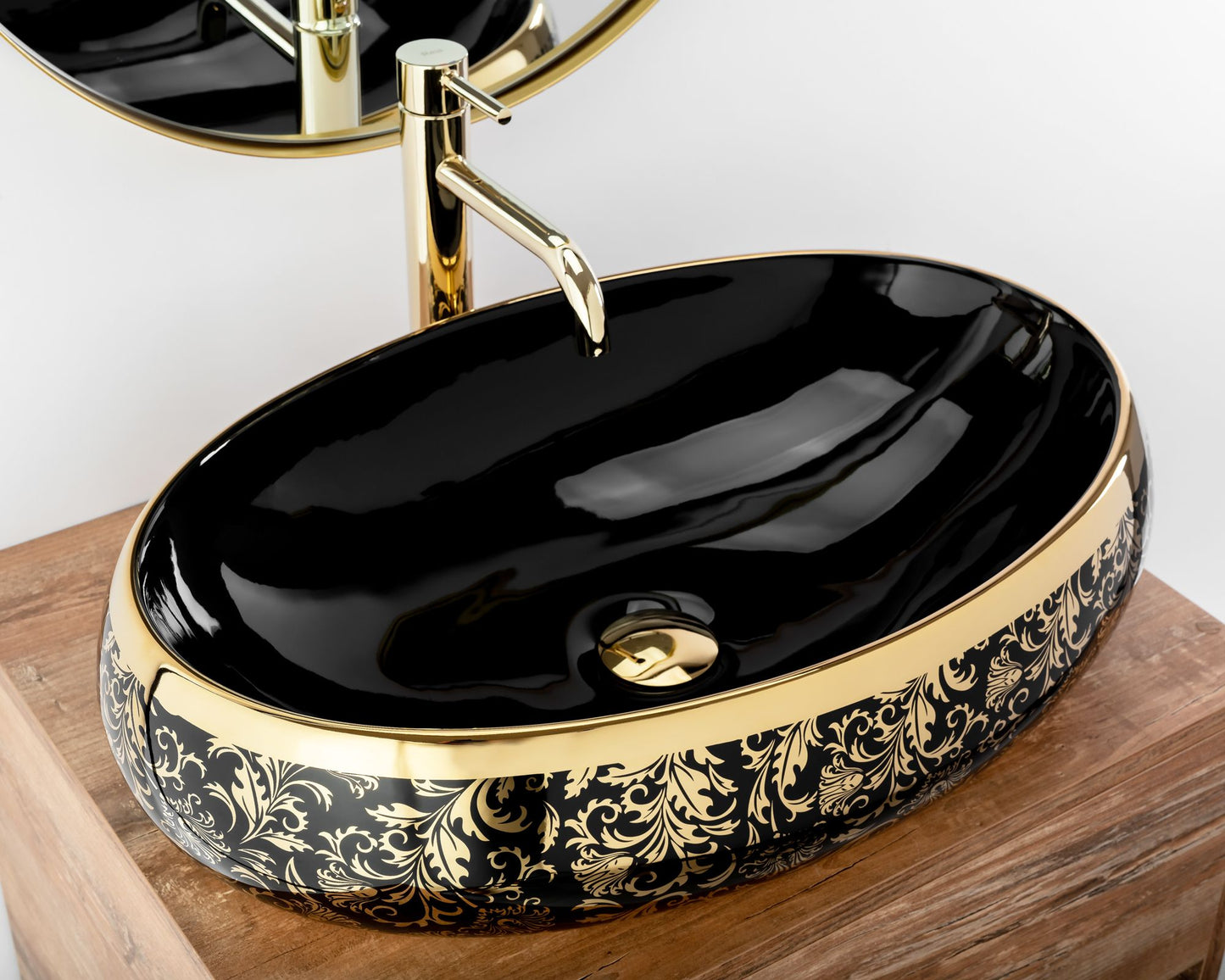 Aufsatzwaschbecken Rea Meryl Black / Gold 3