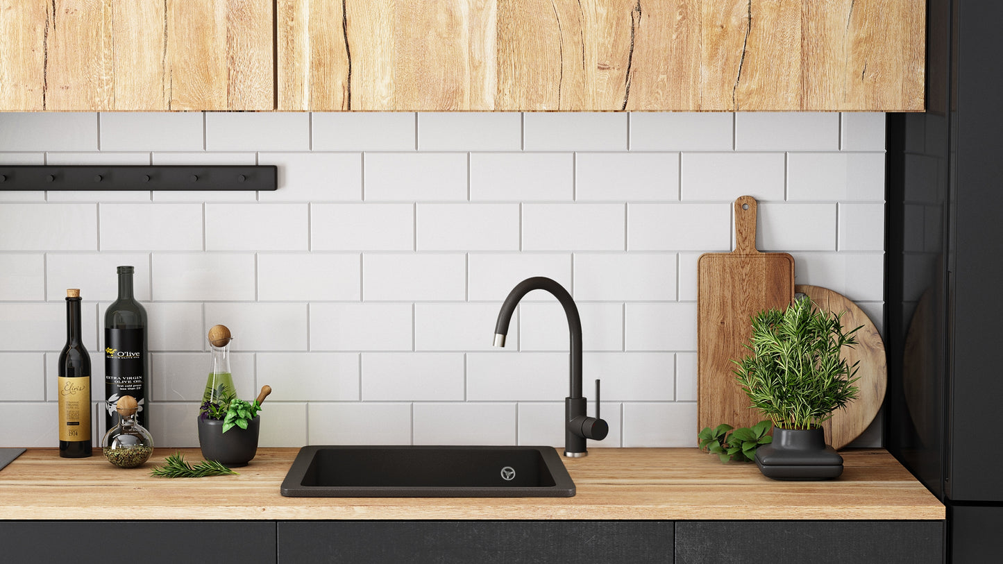 Spülbecken granit Nels black 5