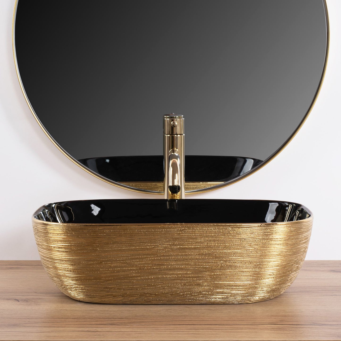 Aufsatzwaschbecken Rea Belinda BLACK GOLD BRUSH 3