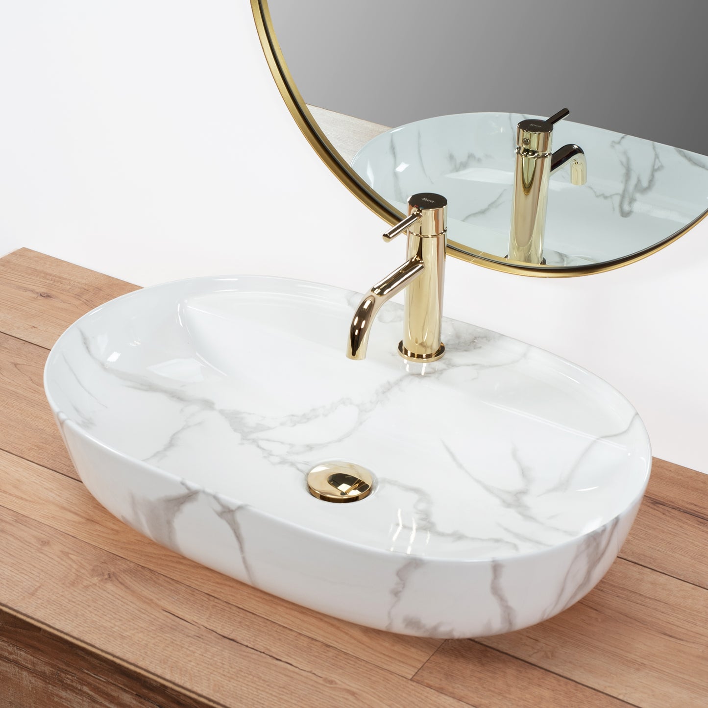 Aufsatzwaschbecken REA Aura 61 Marmo Shiny 6