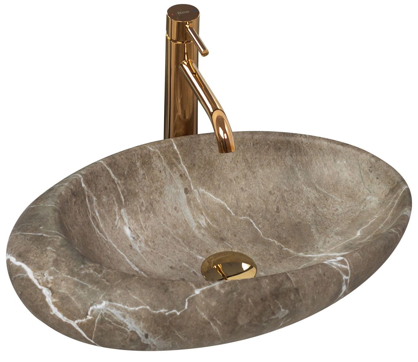 Aufsatzwaschbecken Rea Roxy B Stone NATURE 1