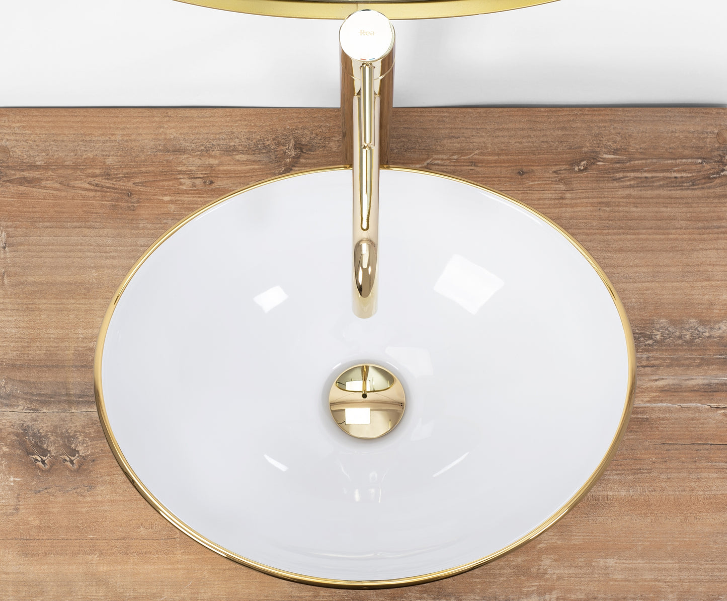 Aufsatzwaschbecken Rea Sofia Gold/white 4
