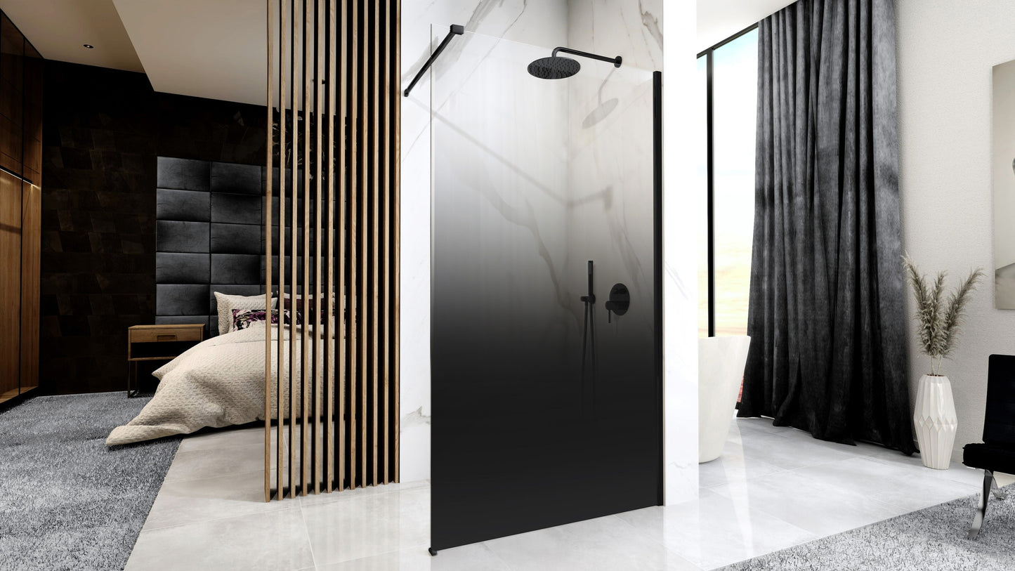 Duschwand Rea Aero Ombre Black/Black 100 6