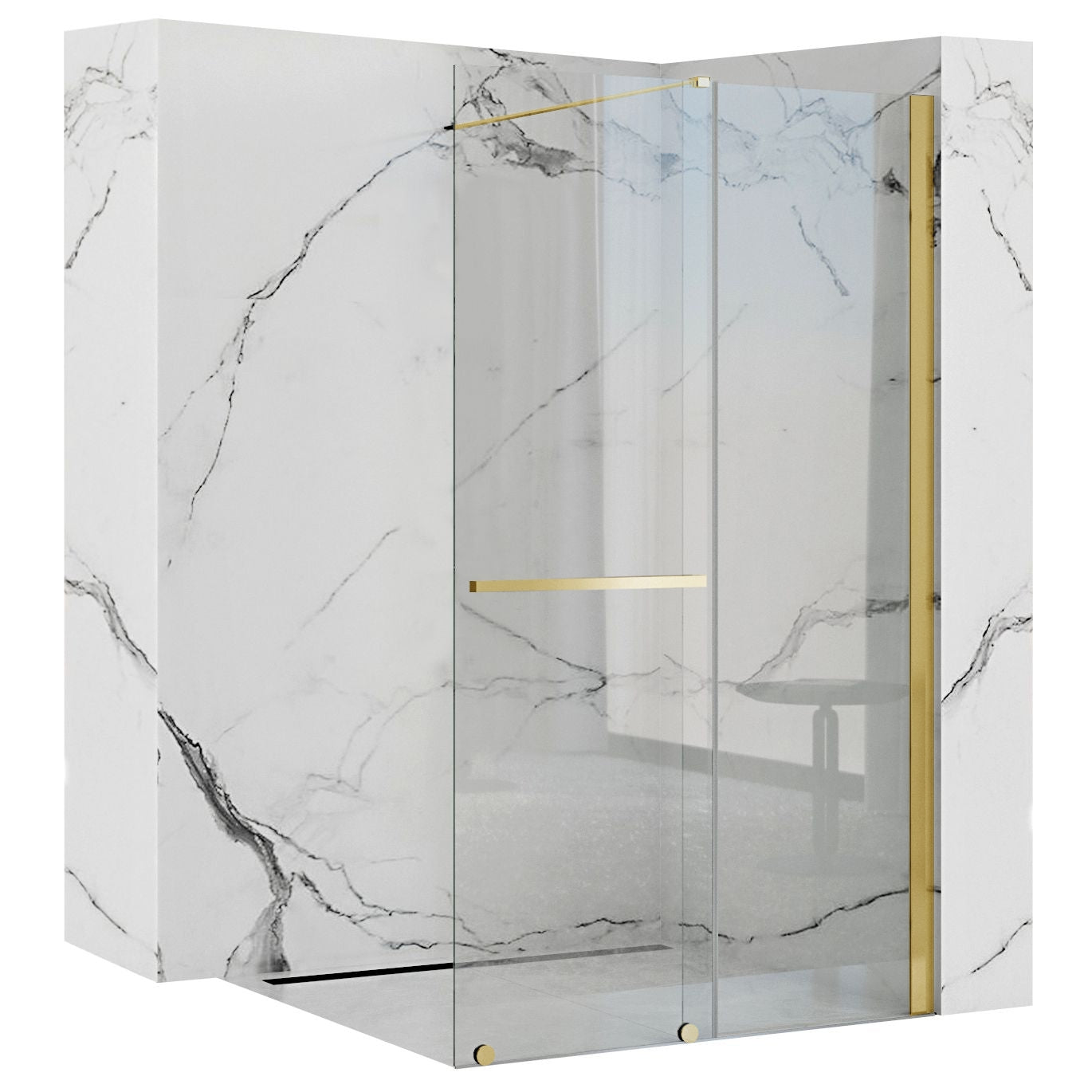Duschwand Rea Cortis GOLD 120 2