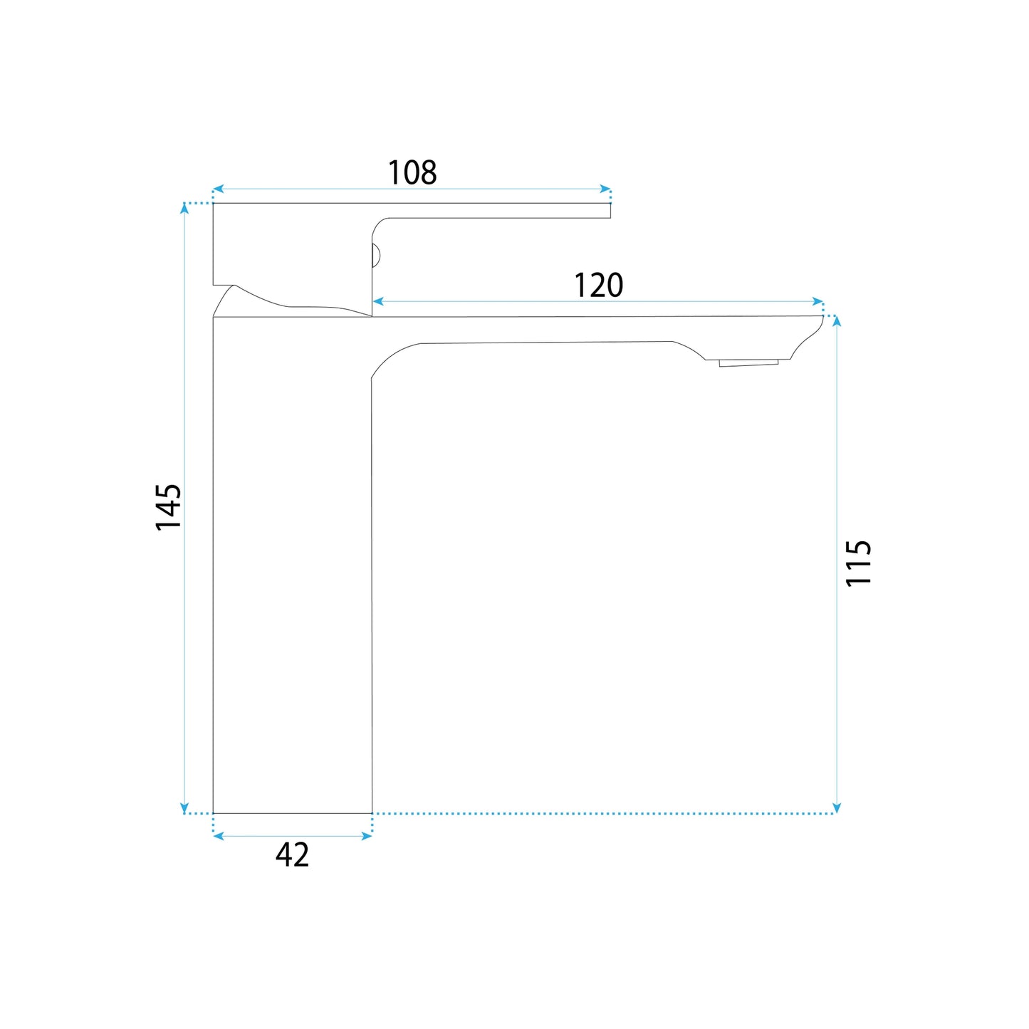 Waschbeckenarmatur Rea Drop Brush Copper Low 6