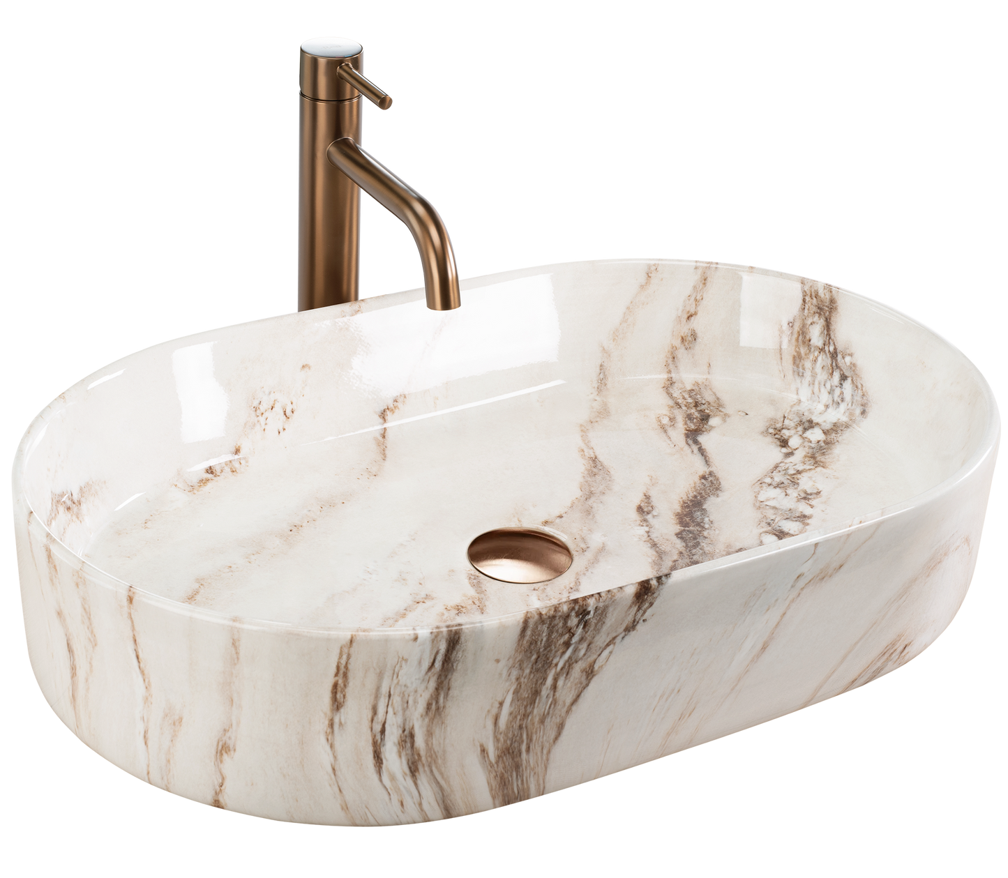 Aufsatzwaschbecken Rea Nadia 60 Marrone 1