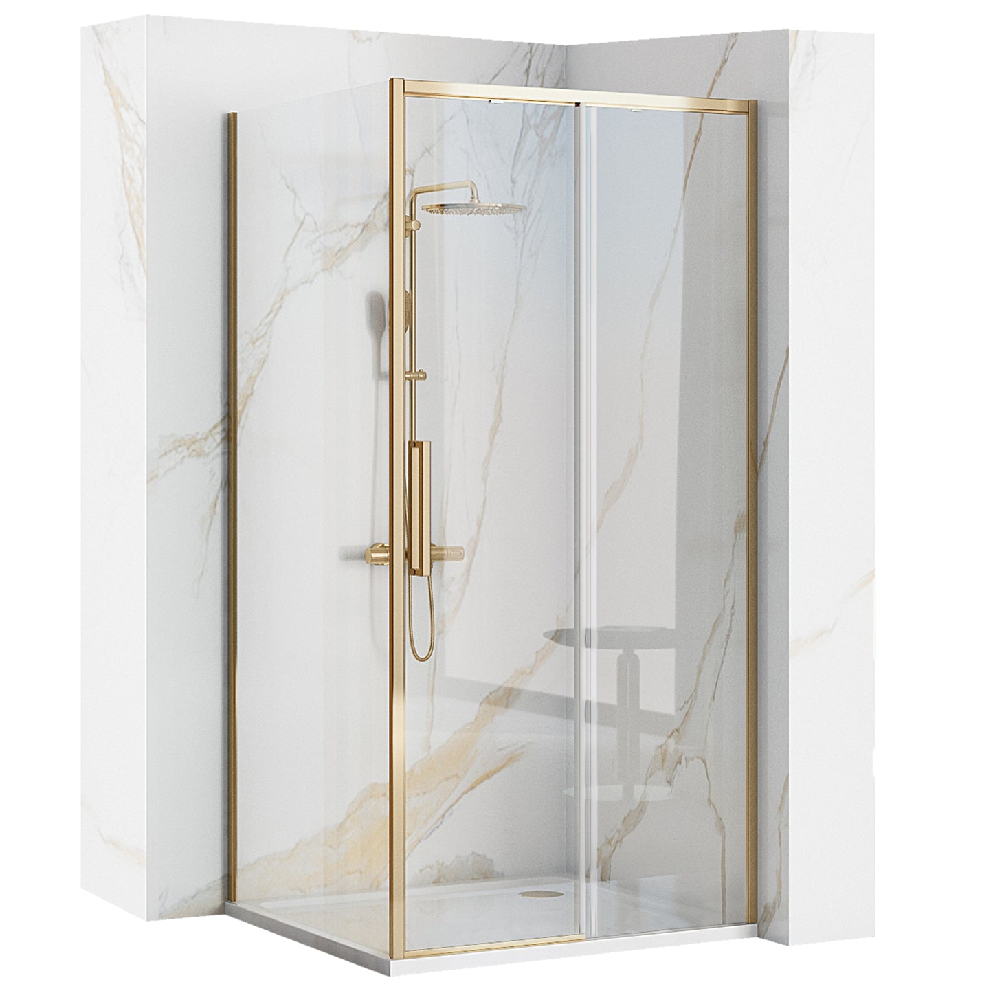 Duschkabine Rapid Slide Gold 140 x 80 1