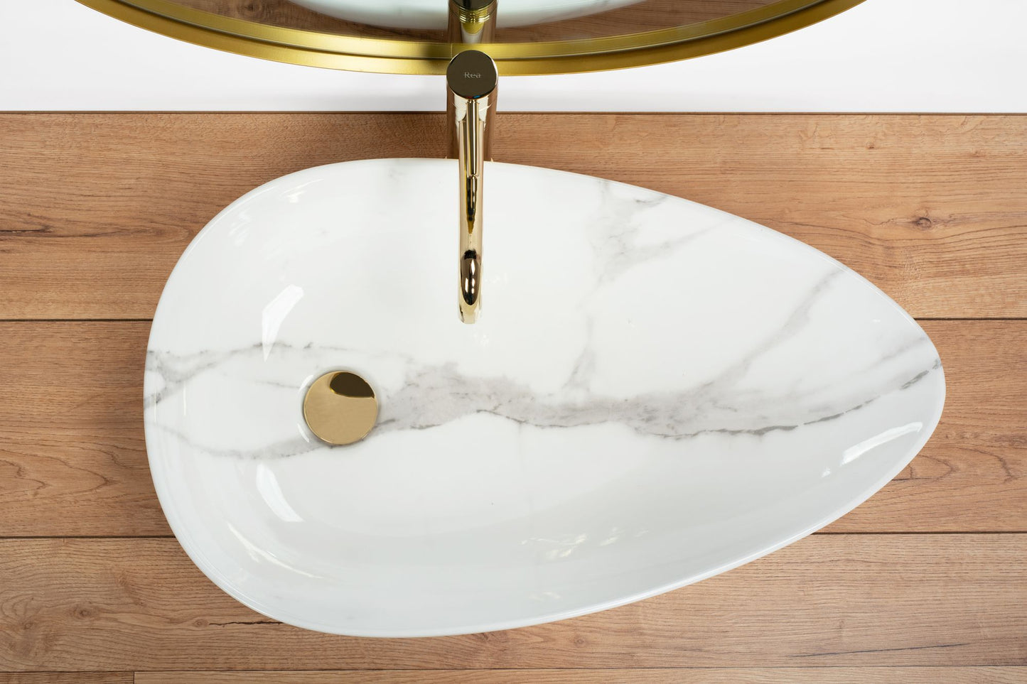 Aufsatzwaschbecken Rea Greta 65 Bianco Shiny 3