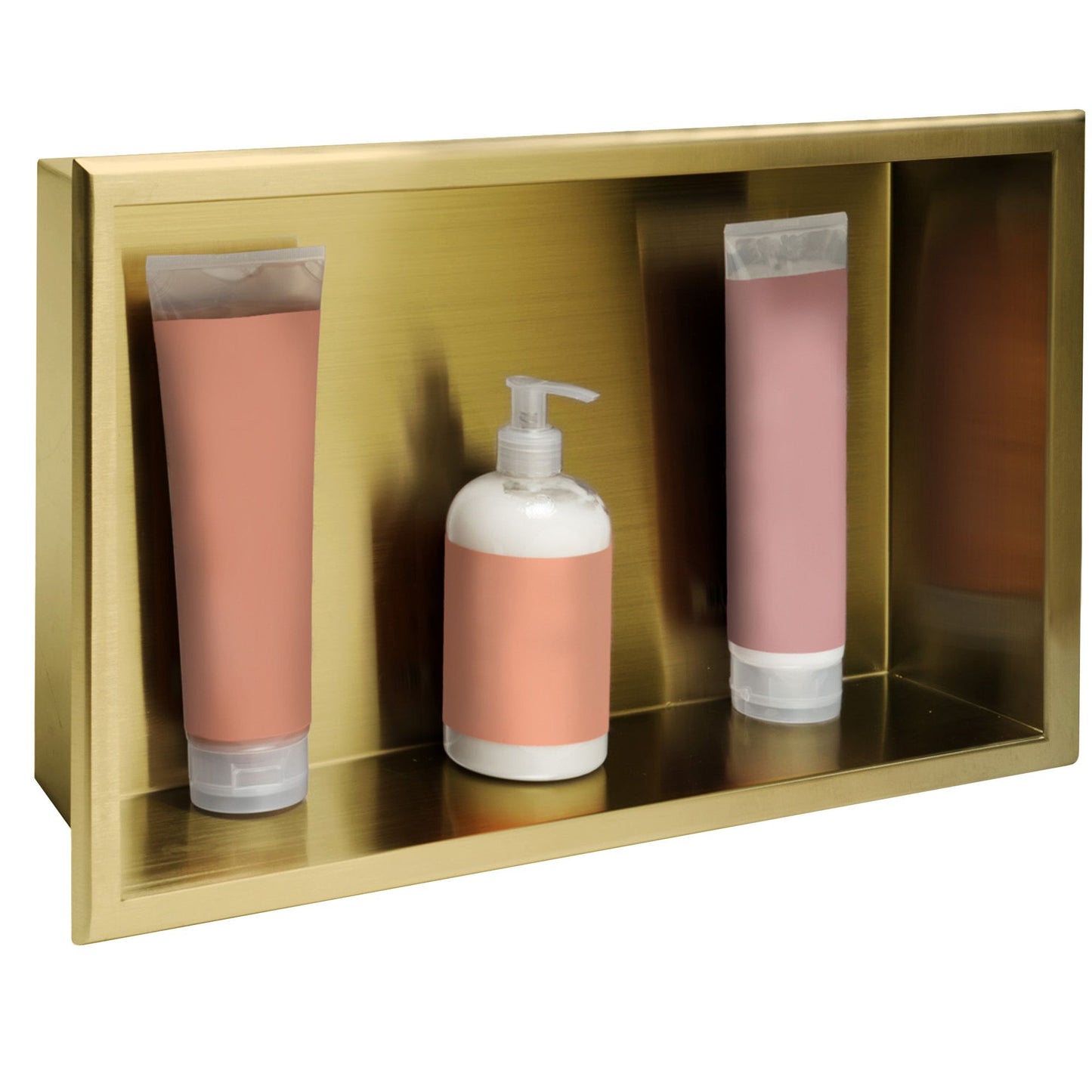 bathroom shelf 30x45 gold brush 2