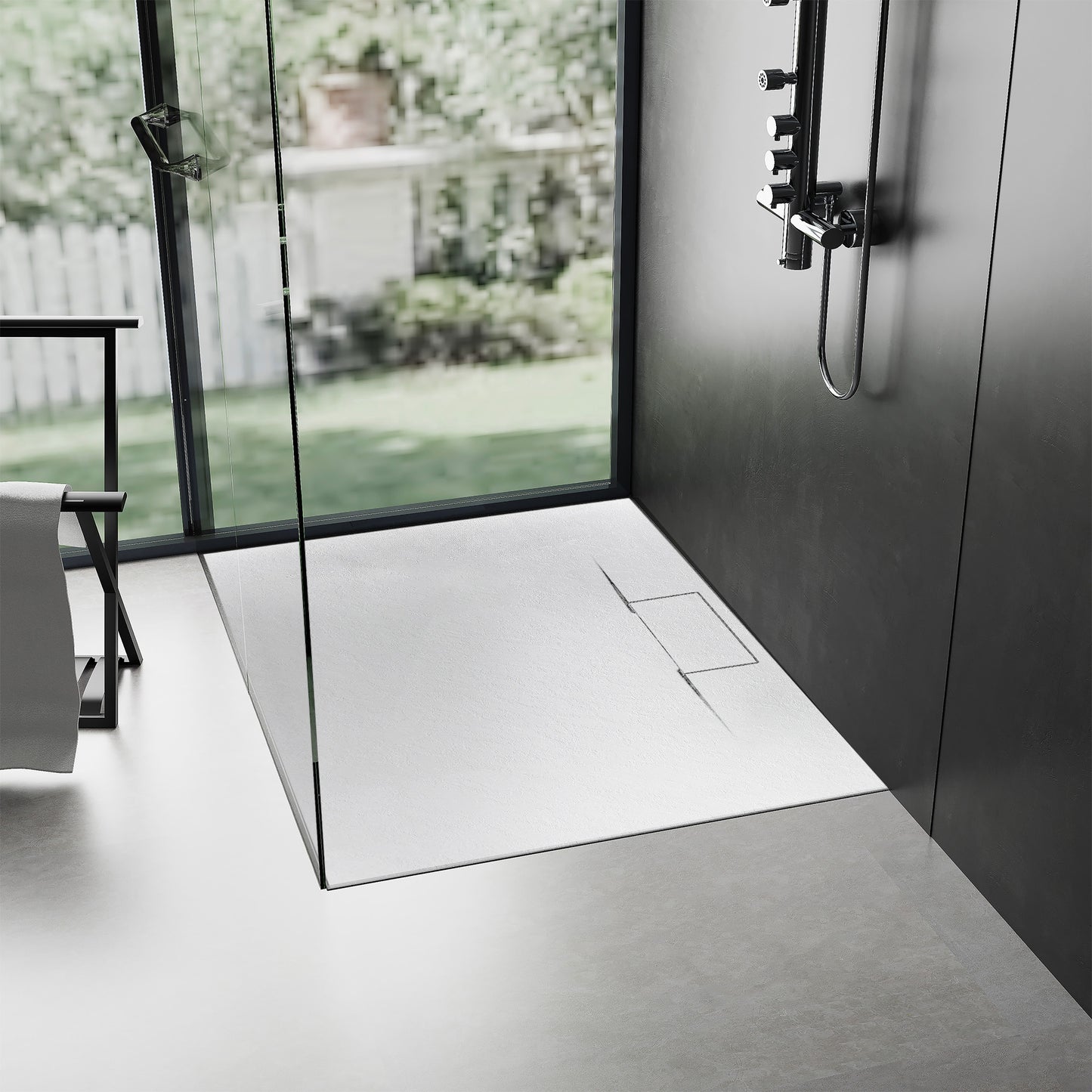 Duschtasse Bazalt Long White 80x120 3