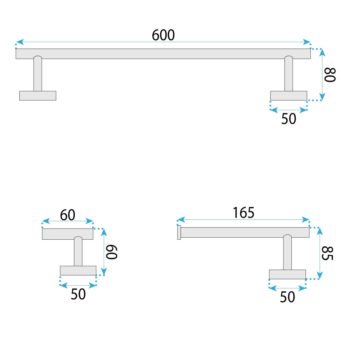 Badezimmer-accessoire-set Ari Brush Gold 4-teilig 10