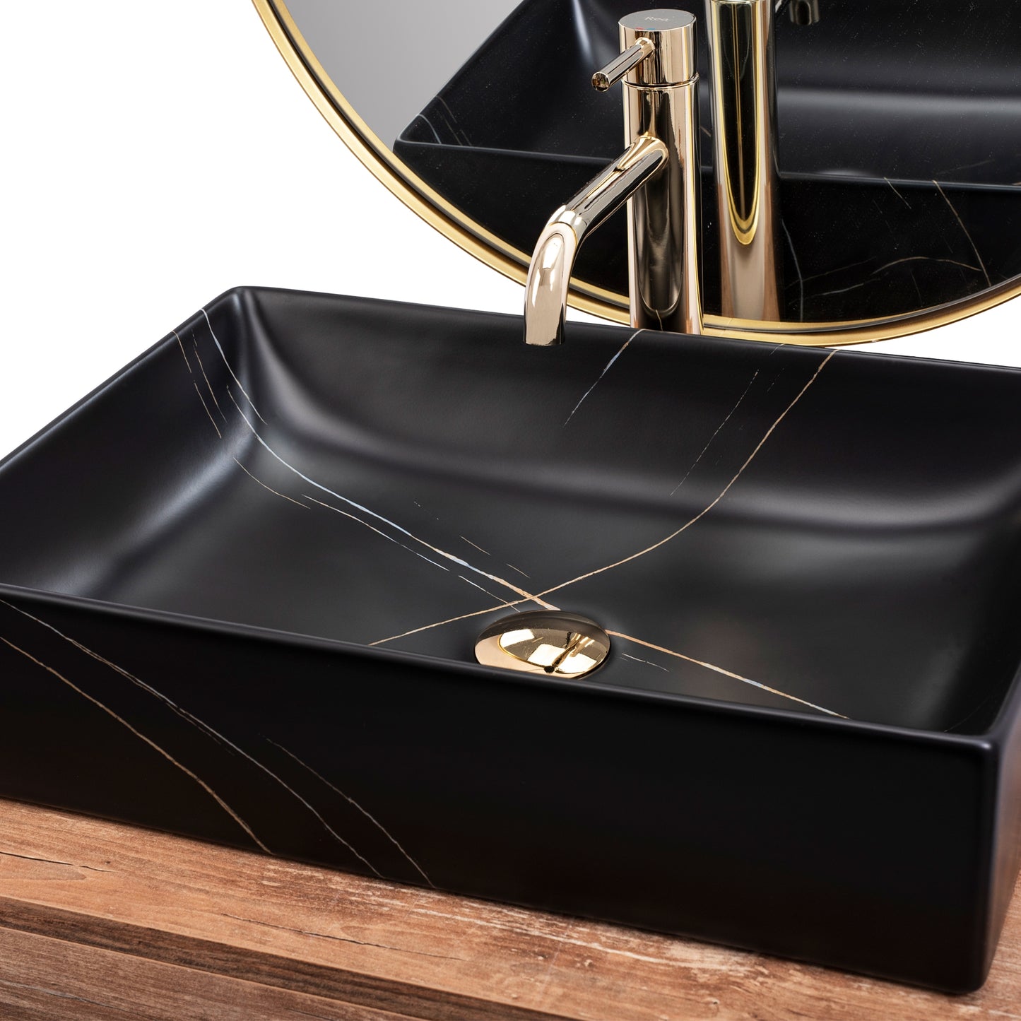 Aufsatzwaschbecken REA Inga Black Marble Mat 7
