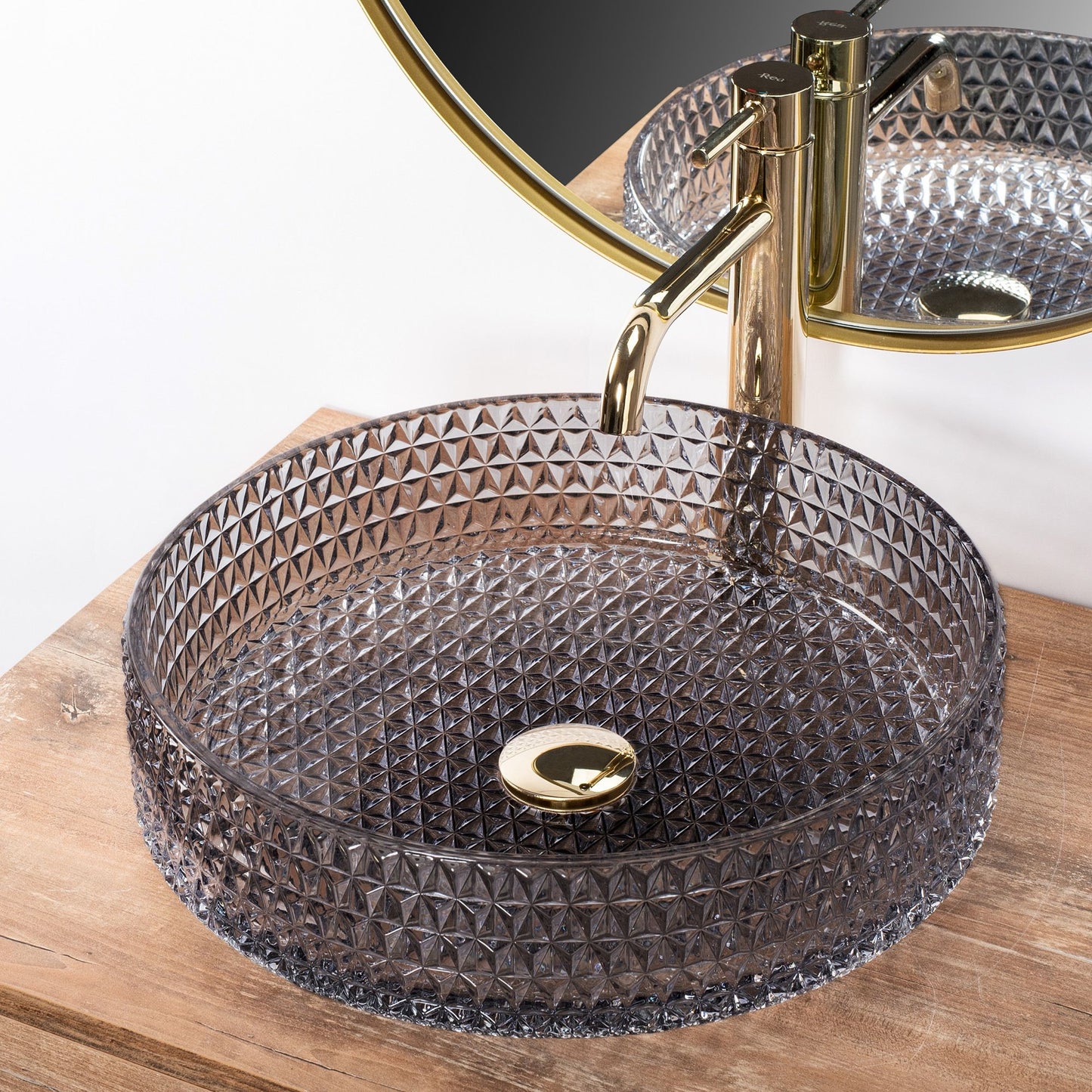 Aufsatzwaschbecken Rea Cristal Grey 39 4