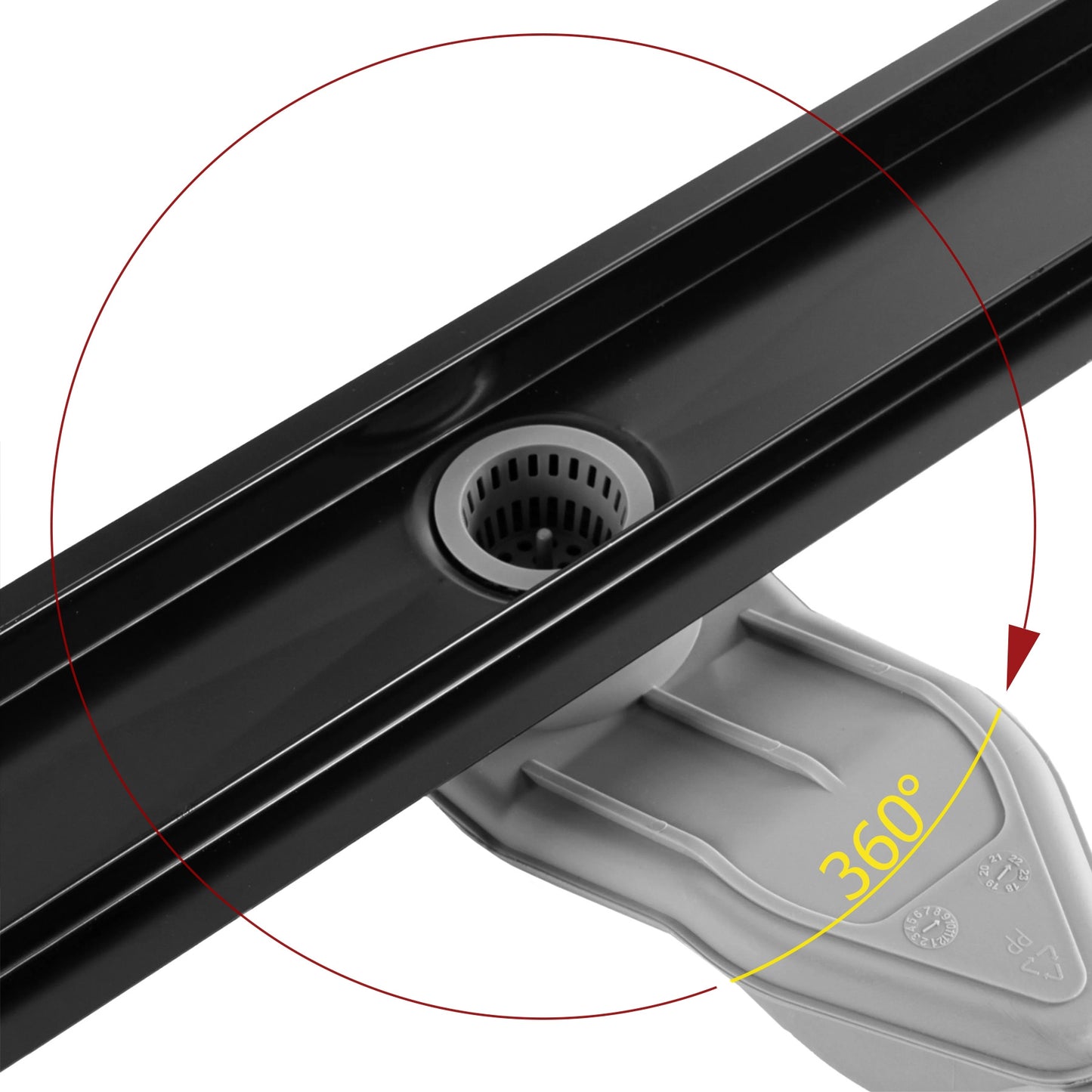 Duschrinne REA Neox Superflow Black 80 2