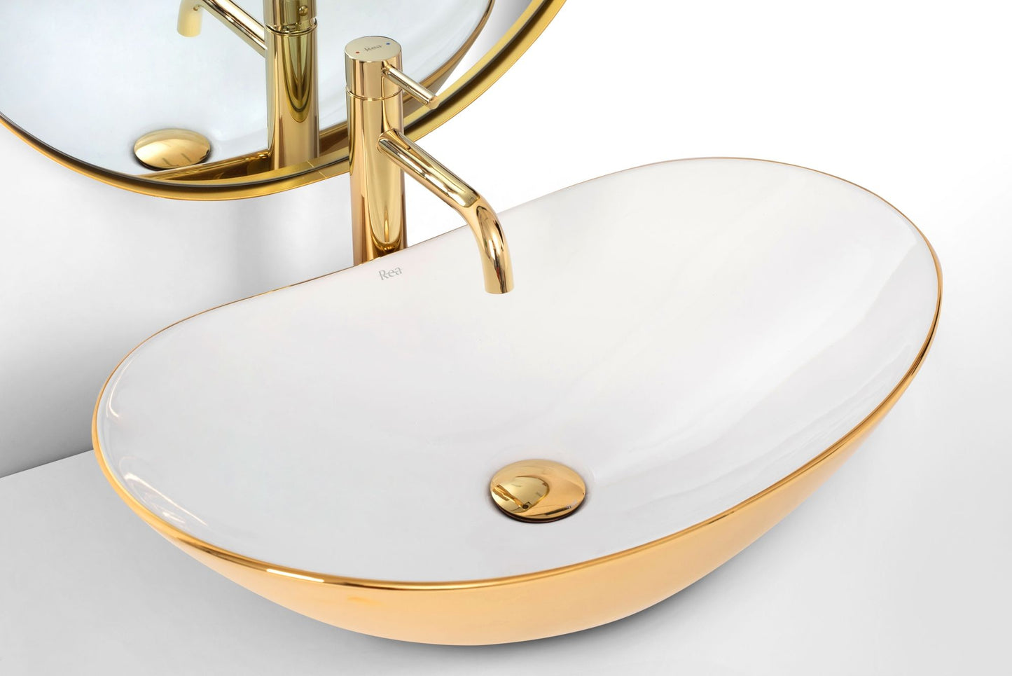 Aufsatzwaschbecken Rea Royal White Gold 3