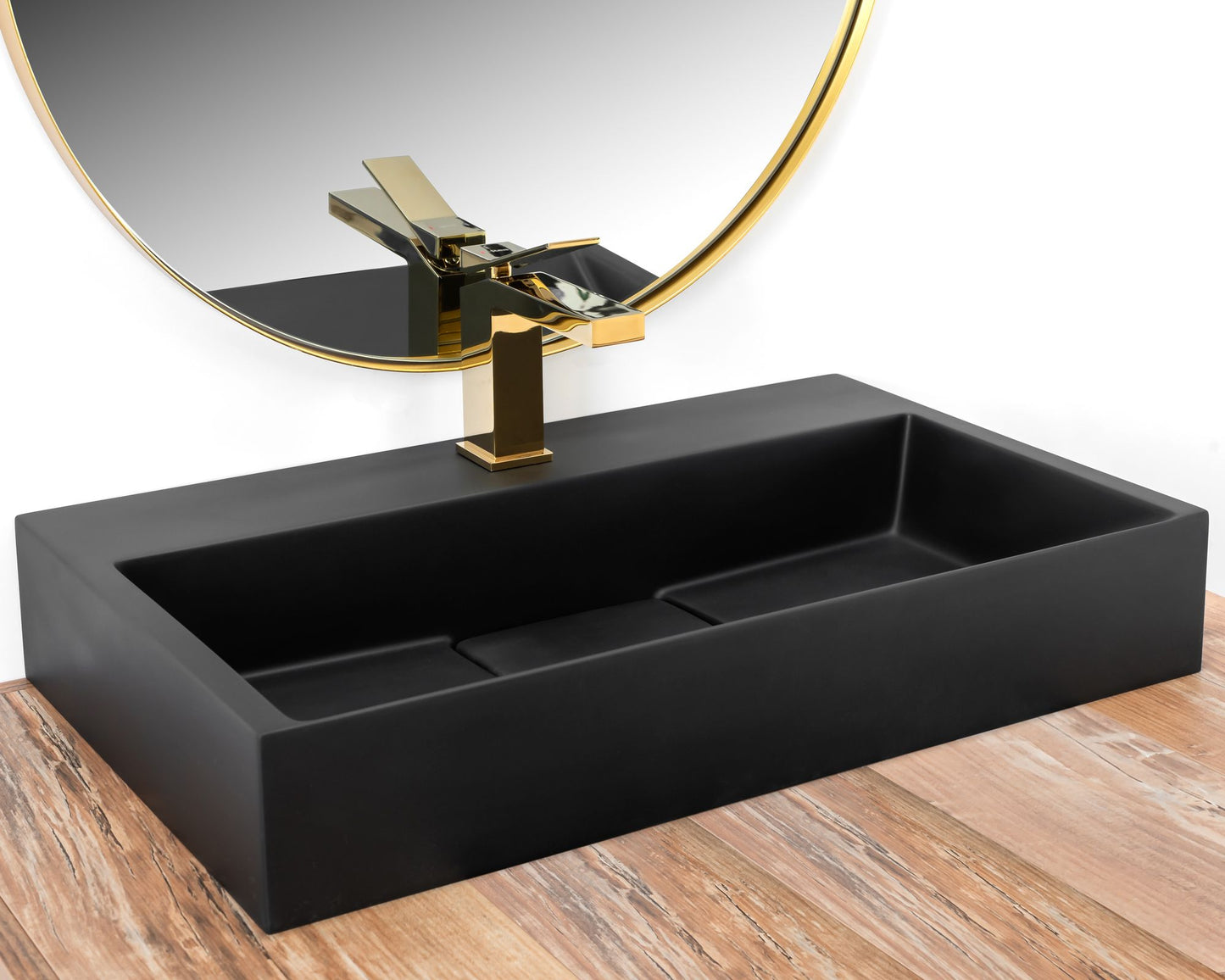 Waschbecken Konglomerat GOYA Black Matt 60 cm 2