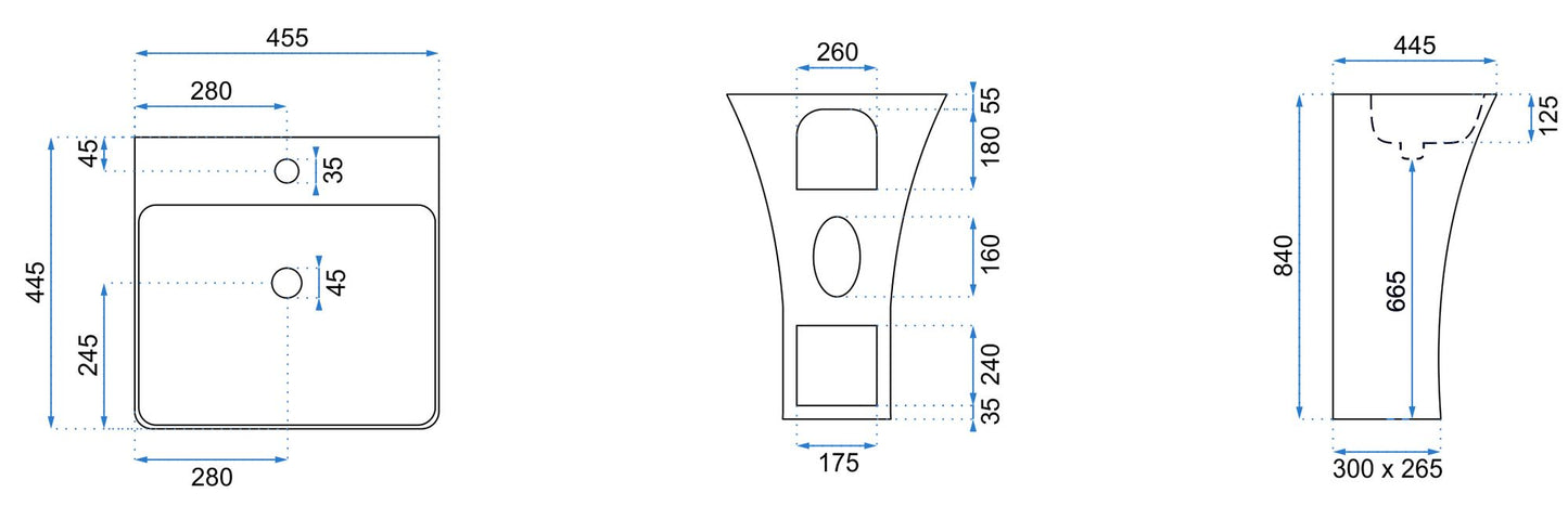 Standwaschbecken Rea Ada Slim 4