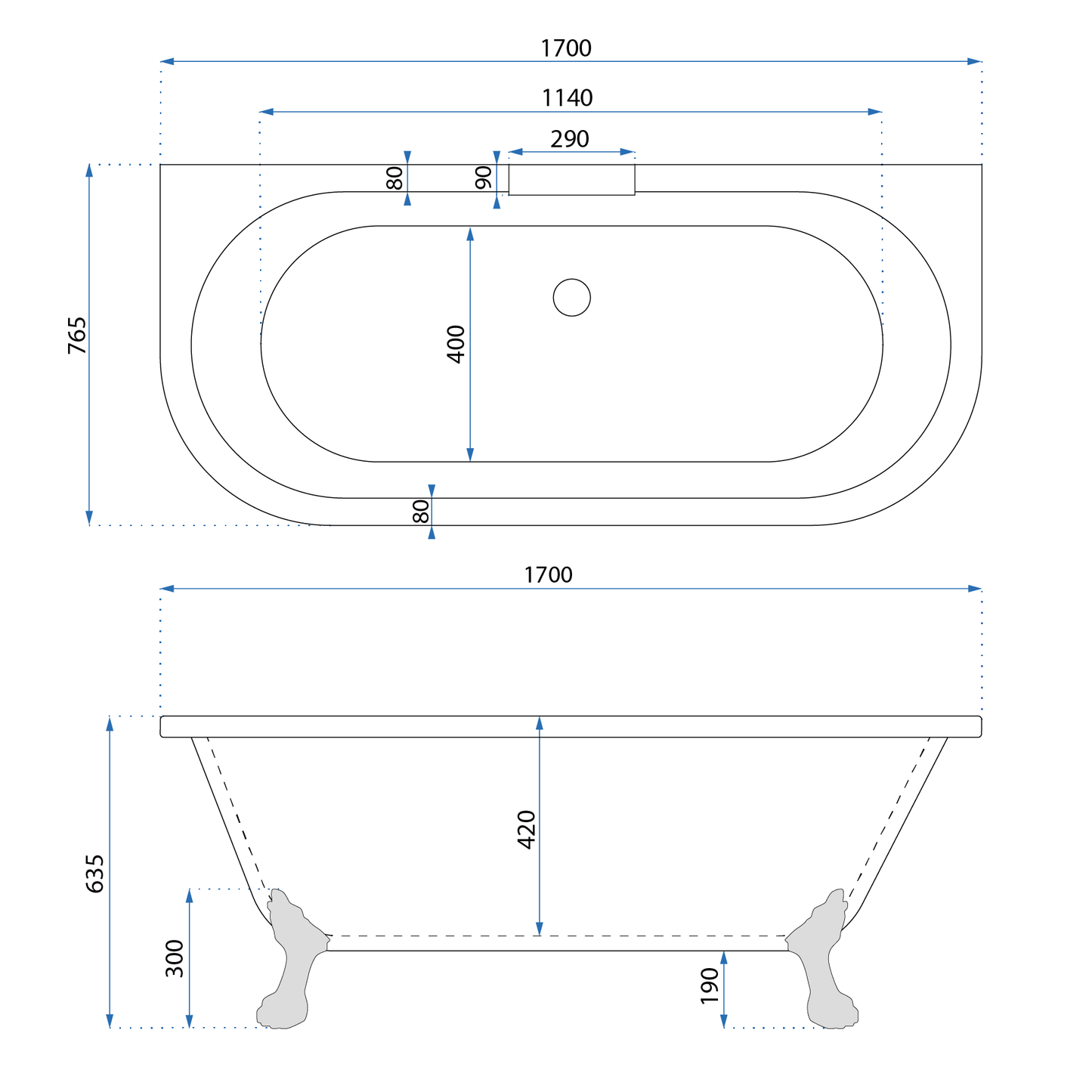 Wanne Korfu 170 10