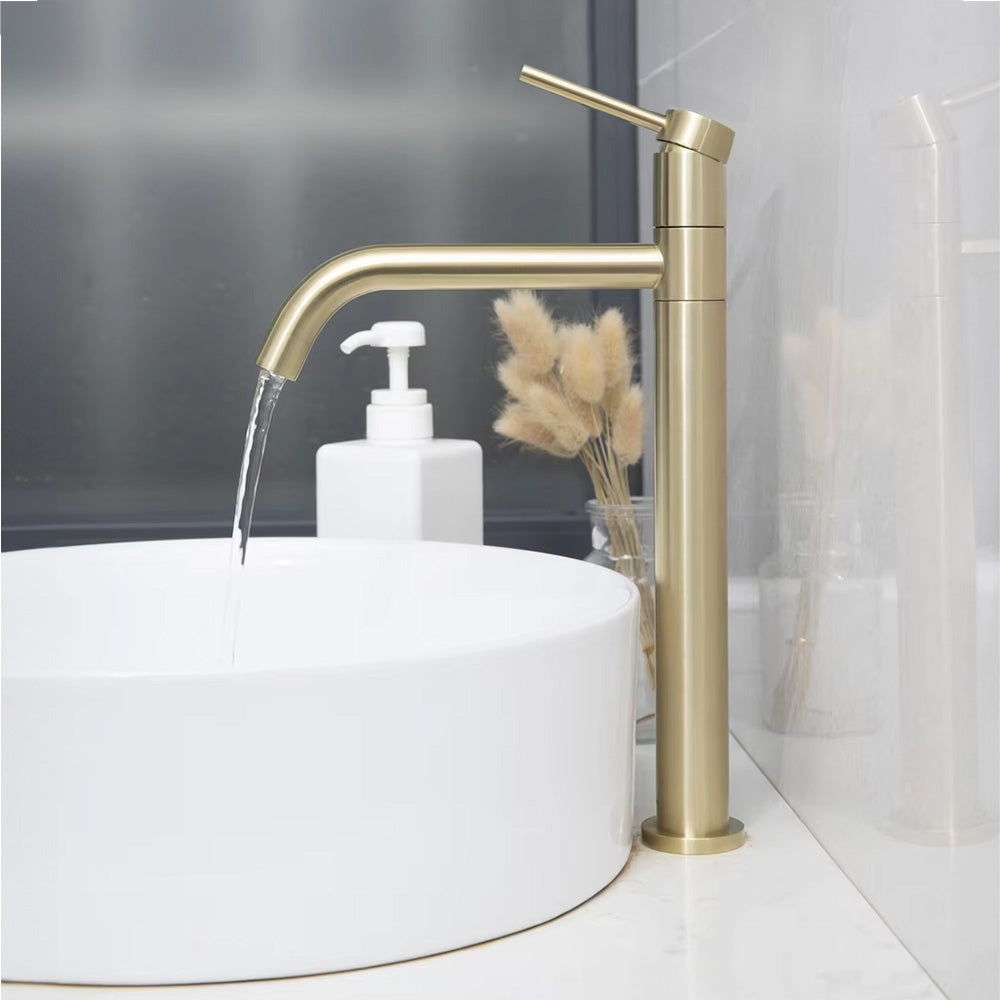 Waschbeckenarmatur Rea Lugano Slim Brush Gold High 2