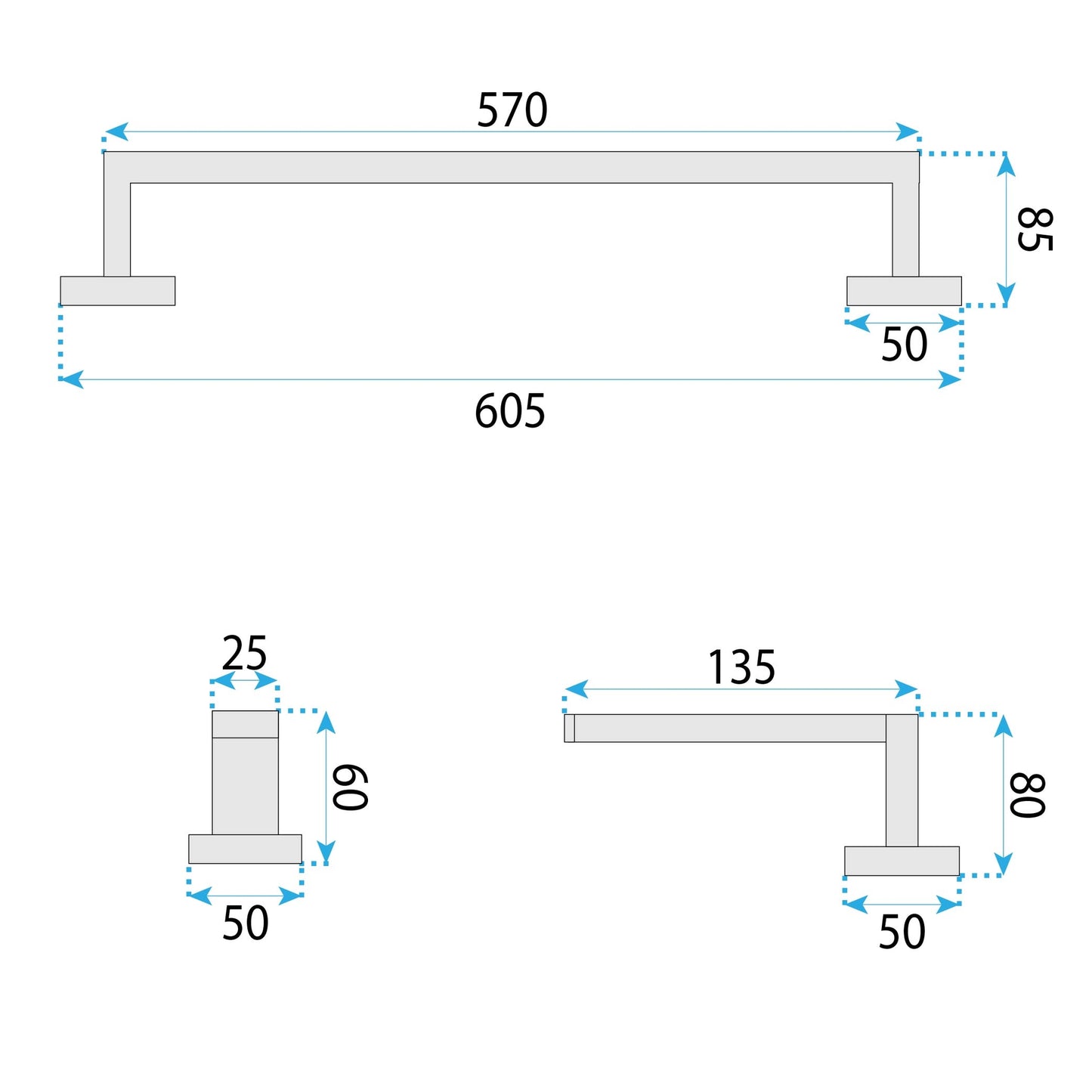 Badezimmer-accessoire-set Rio Gold 4-teilig 9