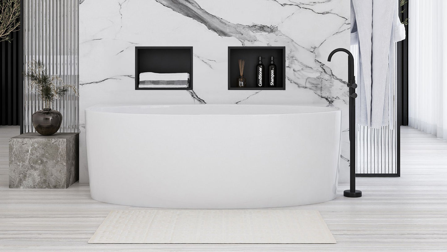 bathroom shelf 30x30 matte black 7