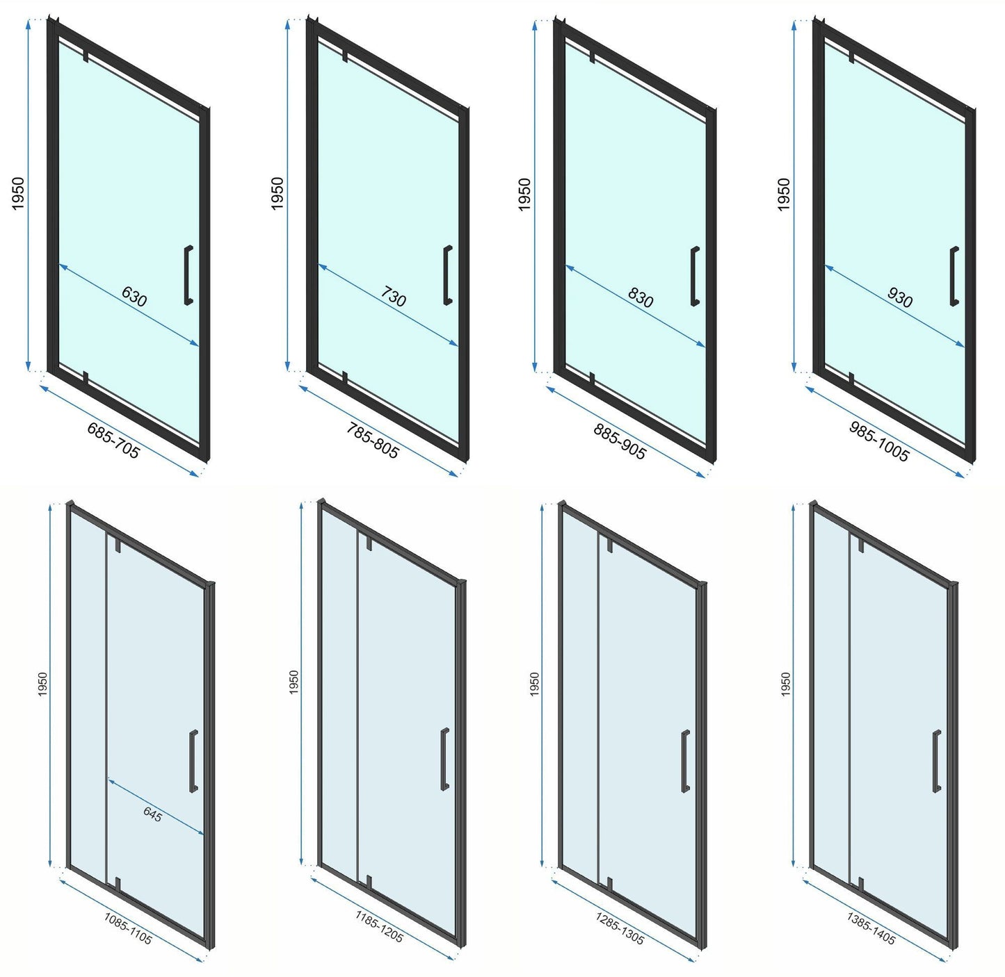 Eckdusche Rapid Swing 90 x 90 16