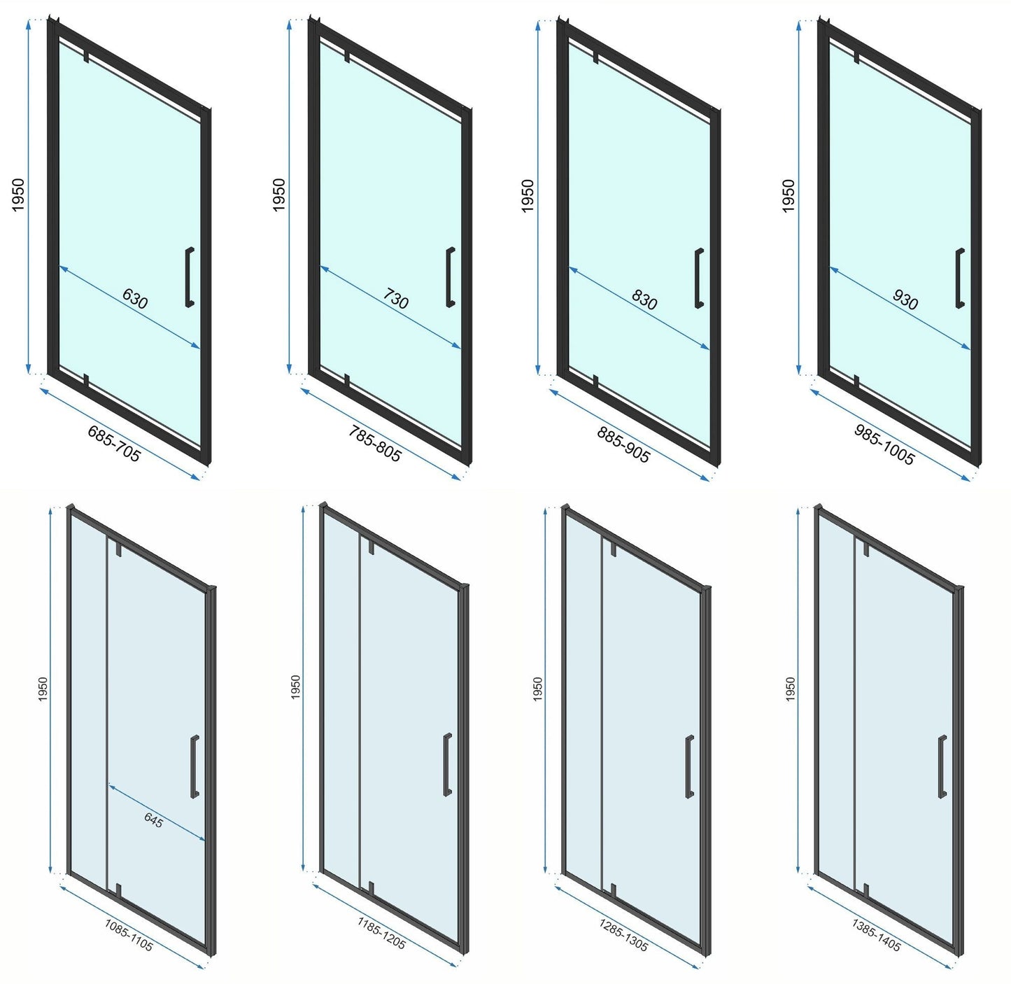Eckdusche Rapid Swing 90 x 80 16