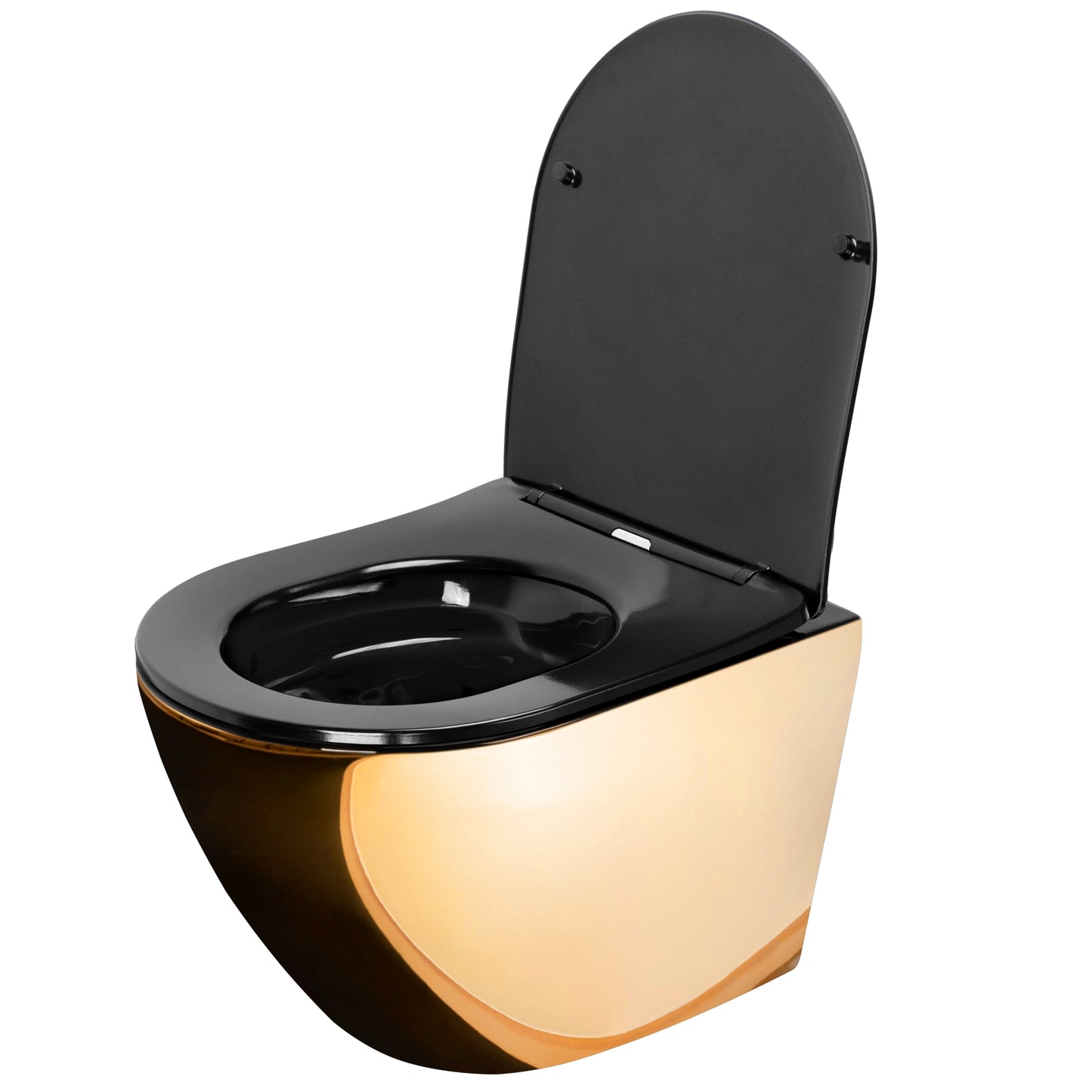 Wandhängendes WC Carlo Mini Flat Gold/Black 3