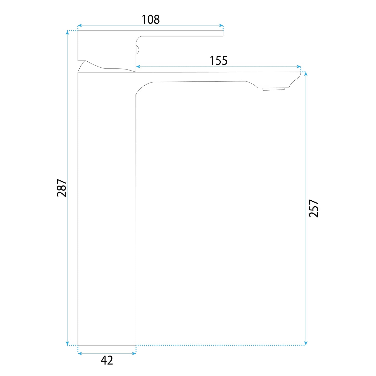 Waschbeckenarmatur Rea Drop Brush Gold High 7
