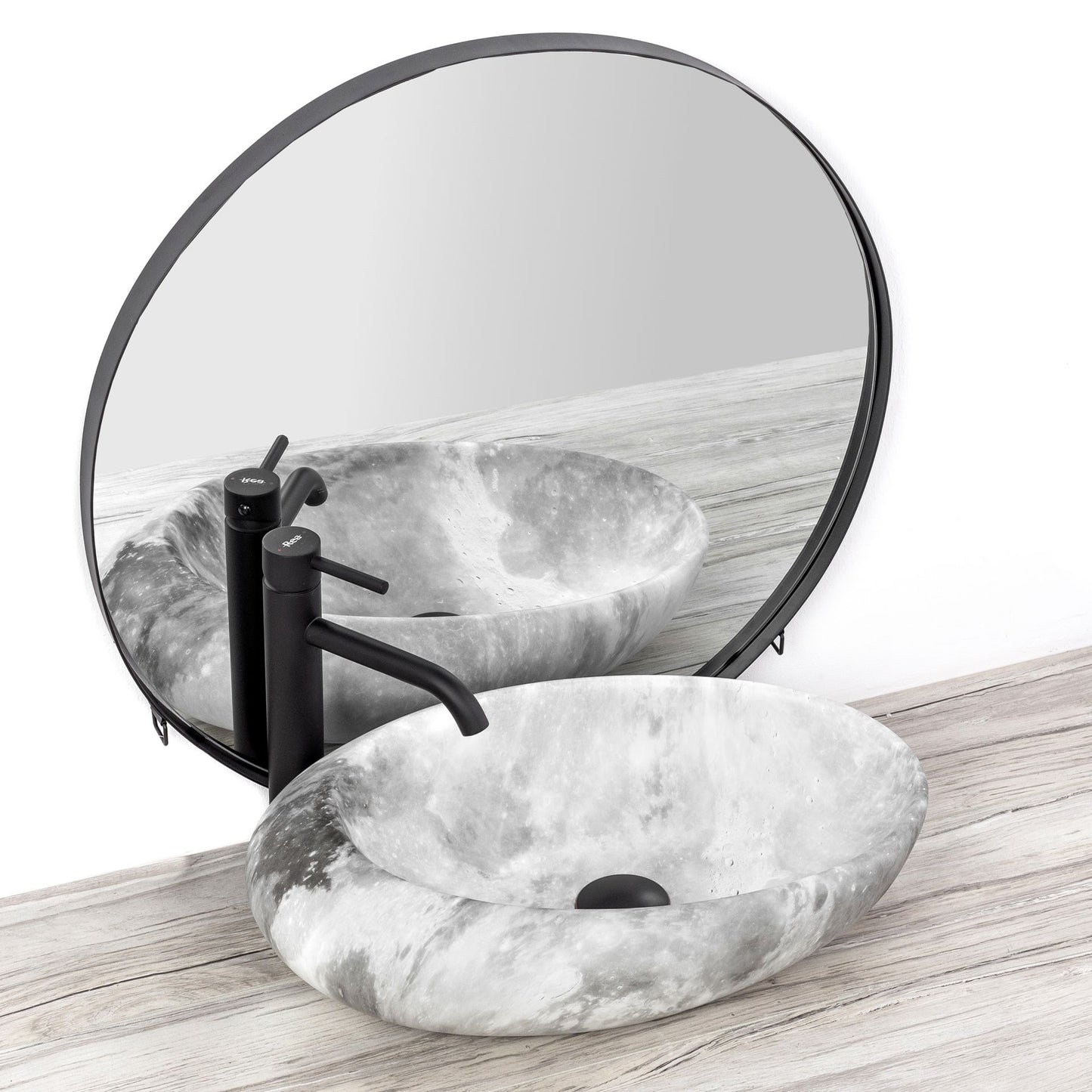 Aufsatzwaschbecken Rea Roxy C Stone L.GREY 3