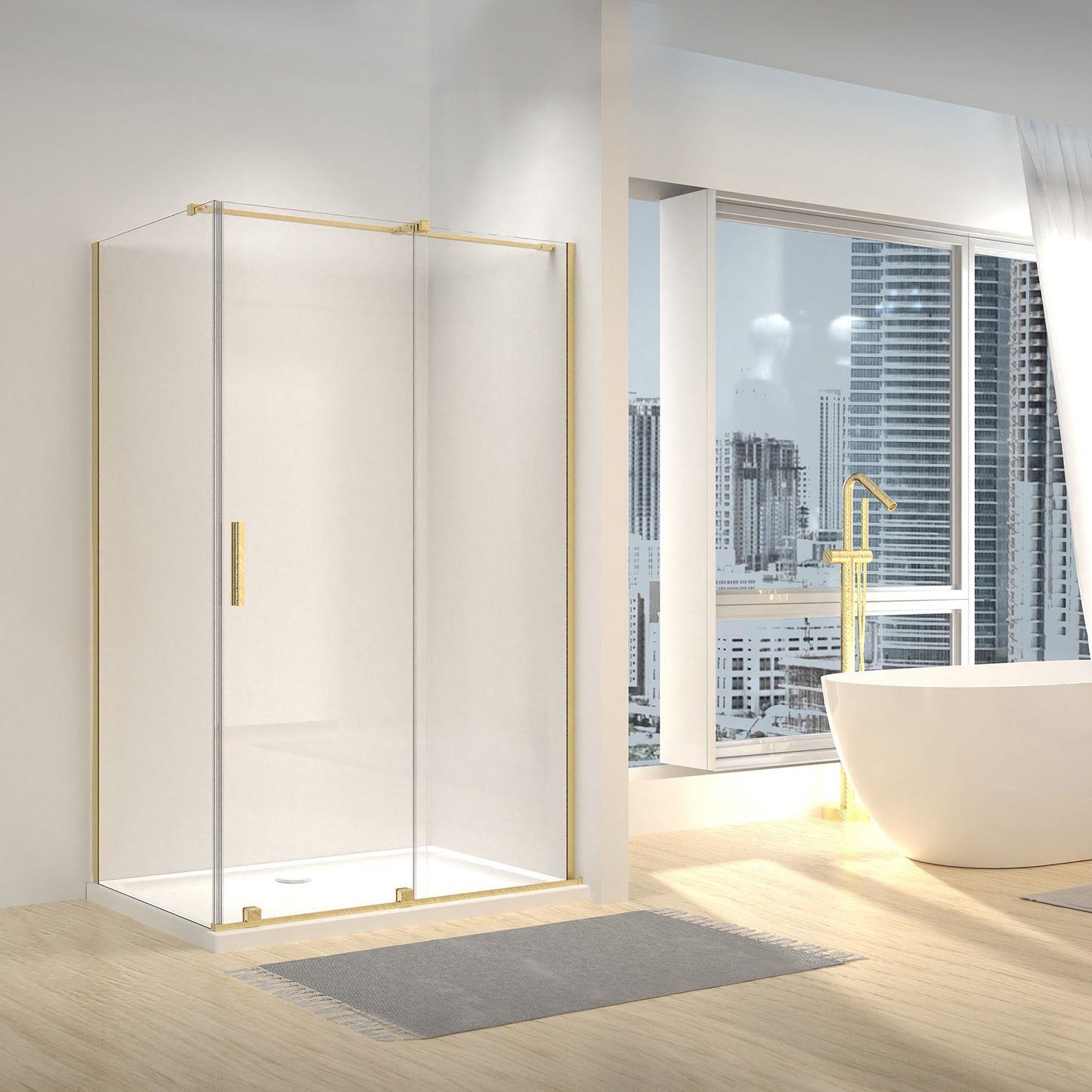 Duschkabine REA Montana Gold Brush 120x90 2