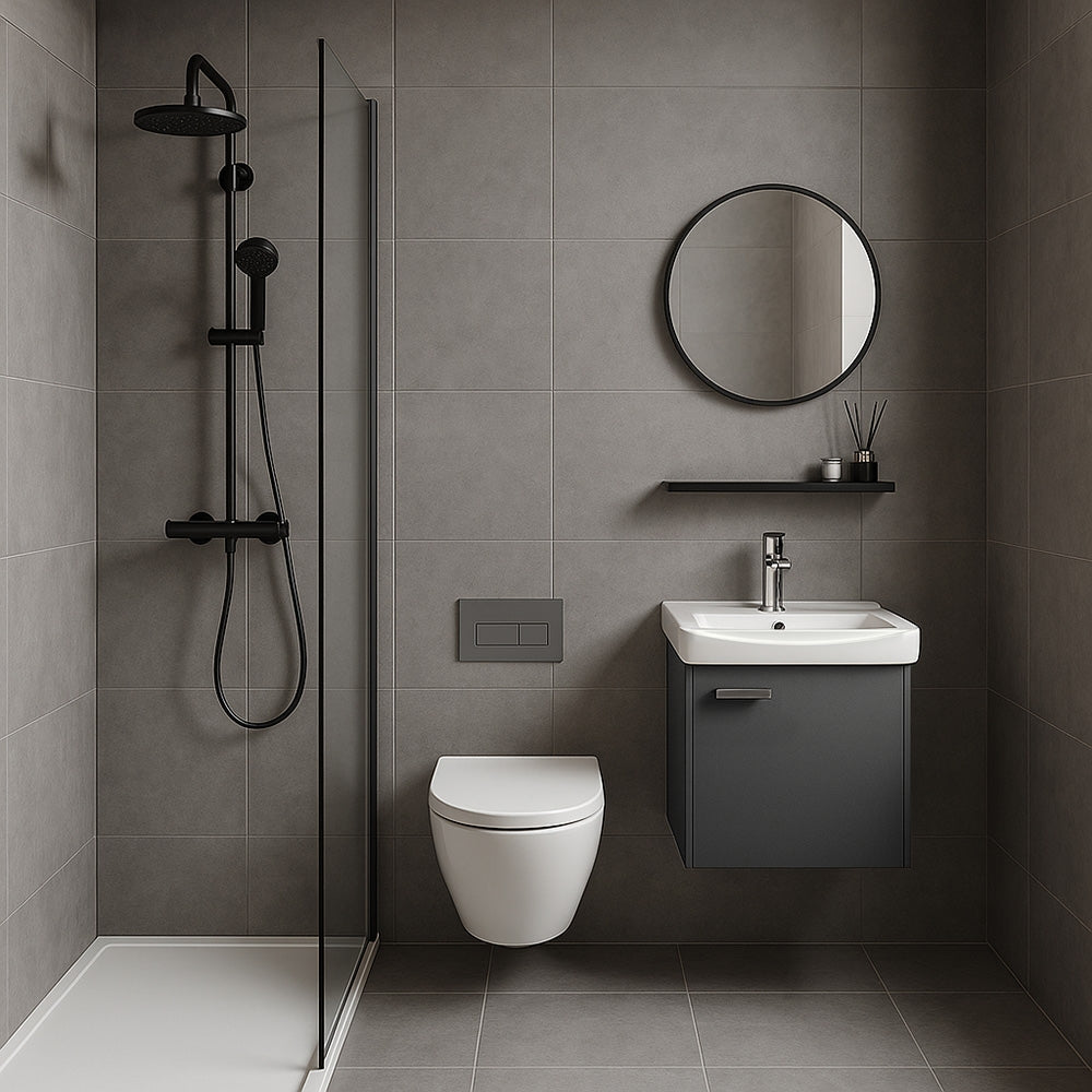 Badezimmermöbel-set Mit Waschbecken Molly 40cm Grey 2