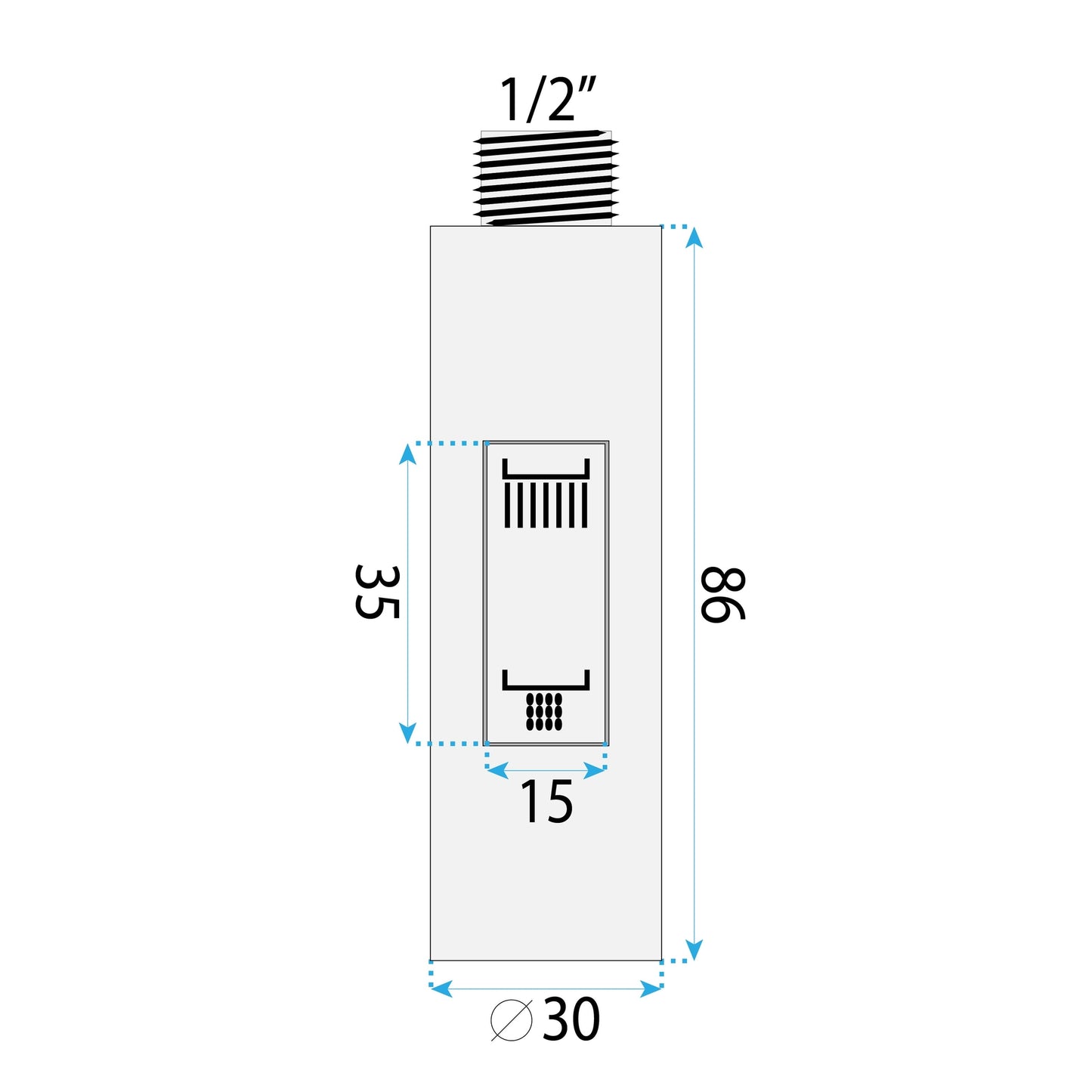 Luftauslass mit Perlator für Küchenarmatur REA Fresh Brush Steel 7