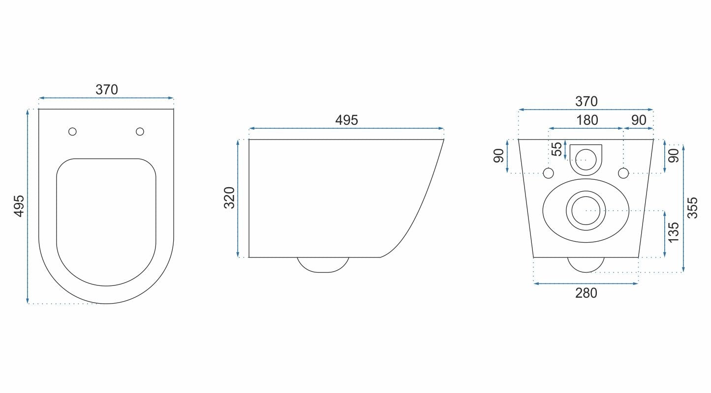 Wandhängendes Wc Rea Carlo Mini Rimless Ecru 4