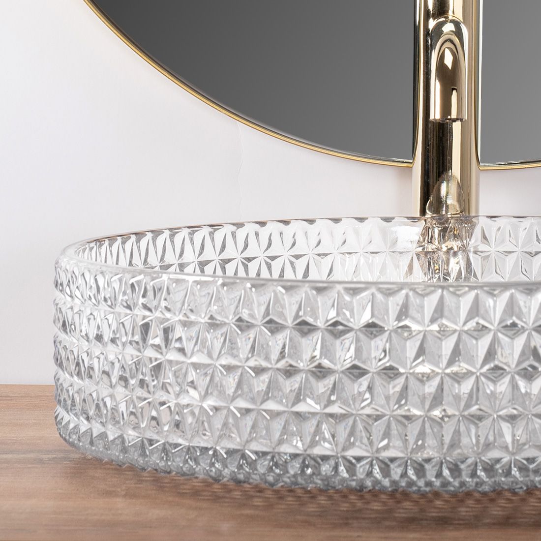 Aufsatzwaschbecken Rea Cristal Transparent 39 4