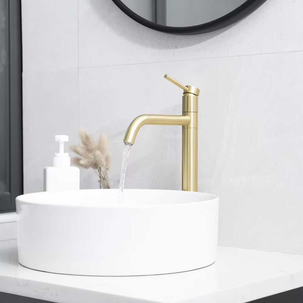 Waschbeckenarmatur Rea Lugano Slim Brush Gold High 6