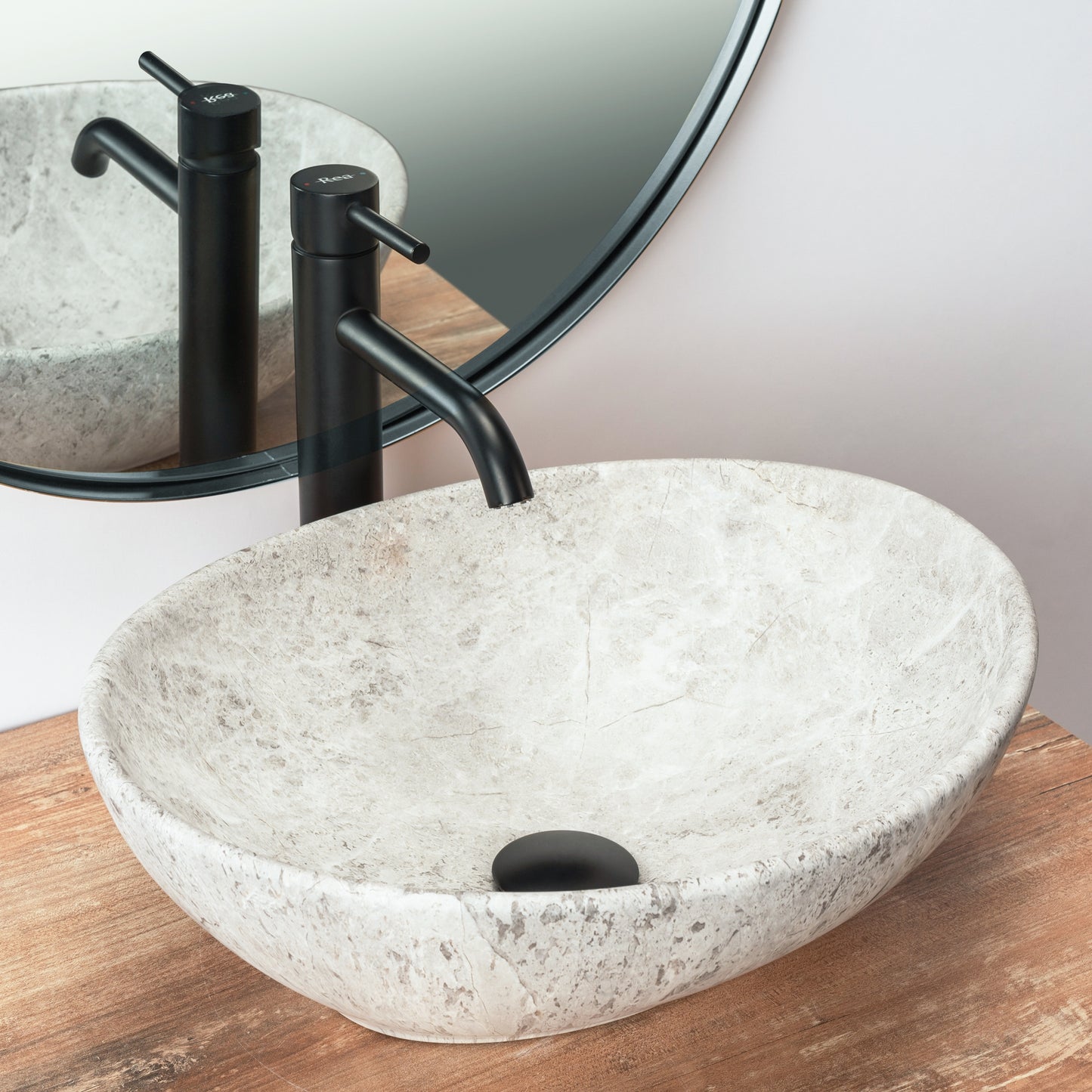 Aufsatzwaschbecken Rea Sofia Light Stone 2