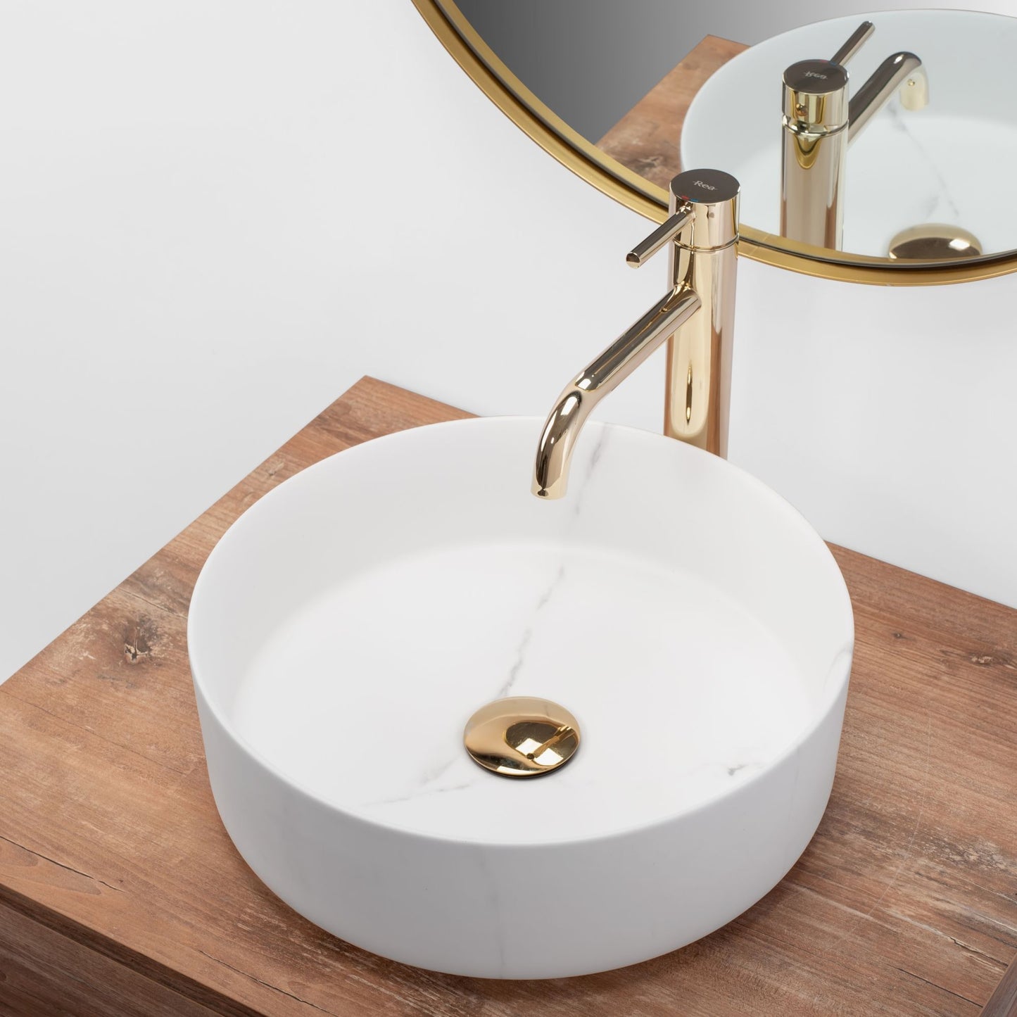 Aufsatzwaschbecken Rea Sami Marble Mat 4
