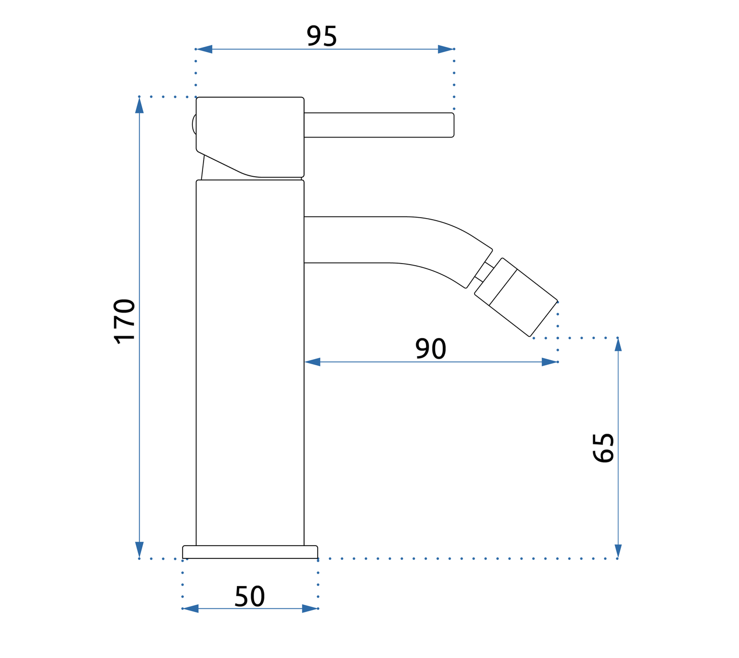 Bidetarmatur Rea Lungo Chrome 5