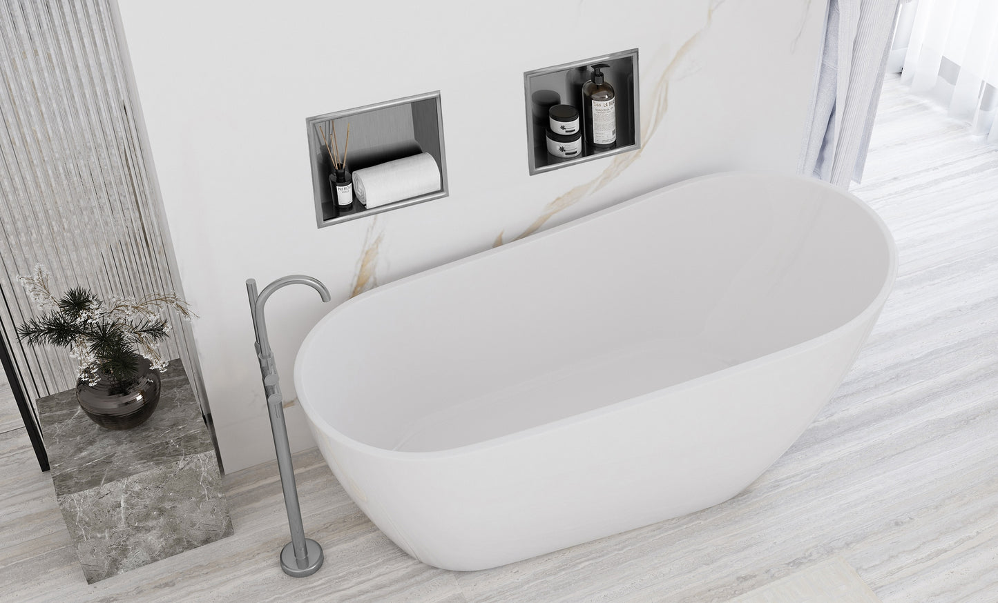 Bathroom Shelf 30x30 Steel Brush 7