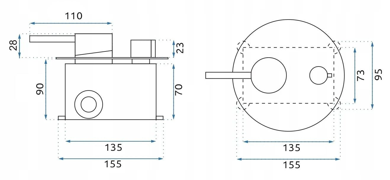 Unterputz Duschset Rea Lungo Copper + BOX 8