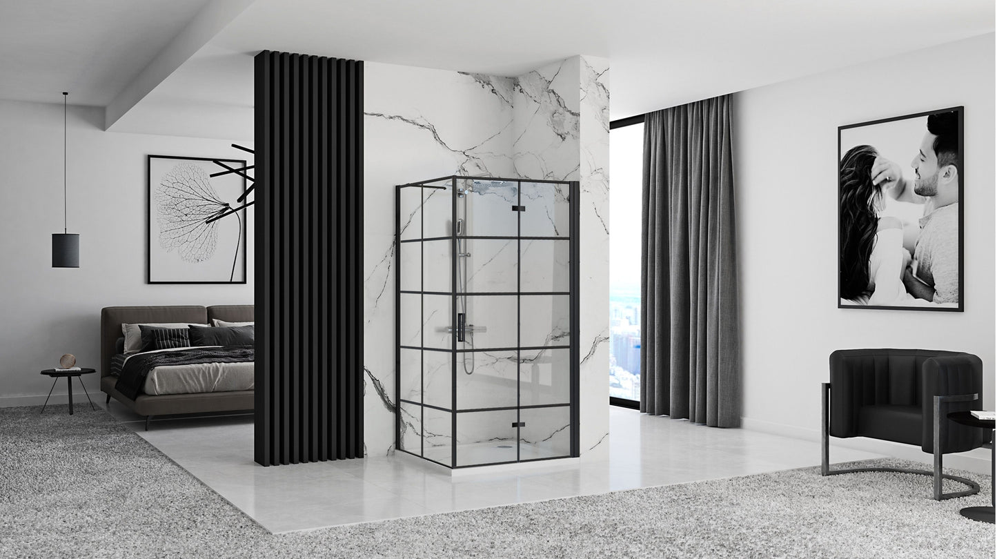 Duschkabine Rea Molier Black 100x80 3
