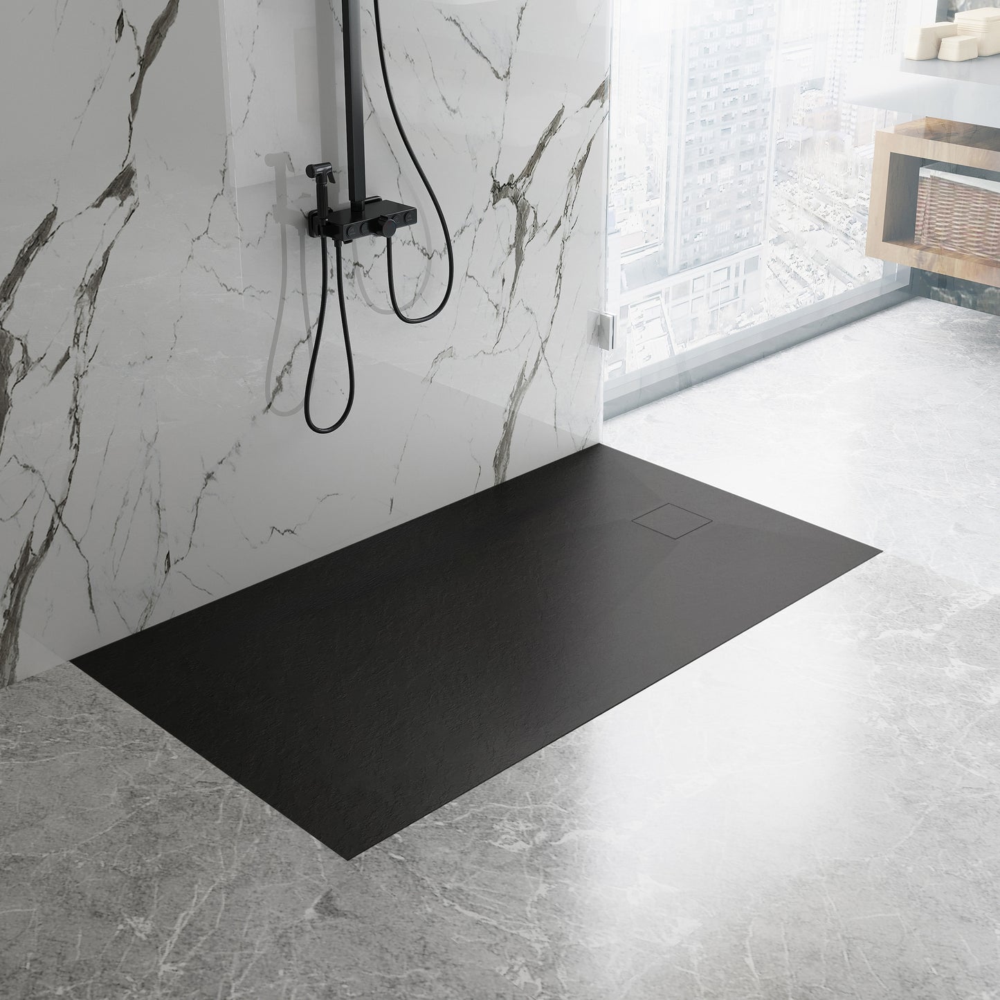 Duschtasse Magnum Black 100x80 6