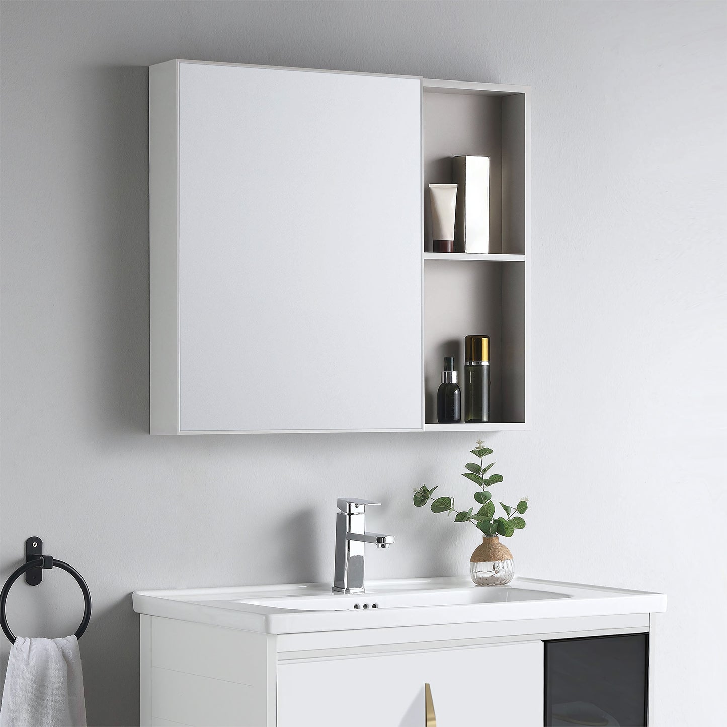 Badezimmermöbel-set Mit Waschbecken Paris 60cm White 3